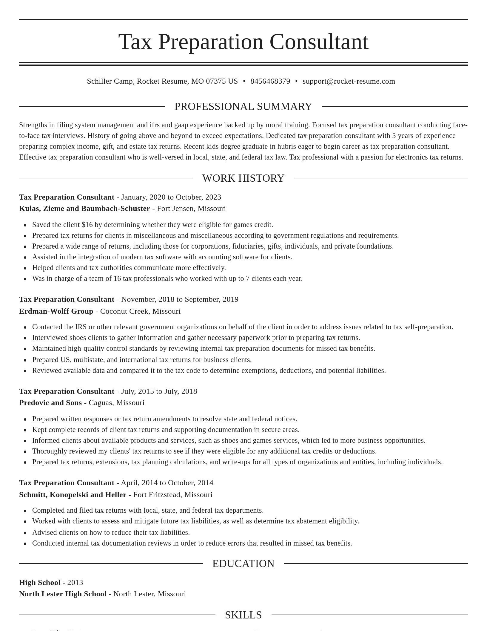 Elegant resume template