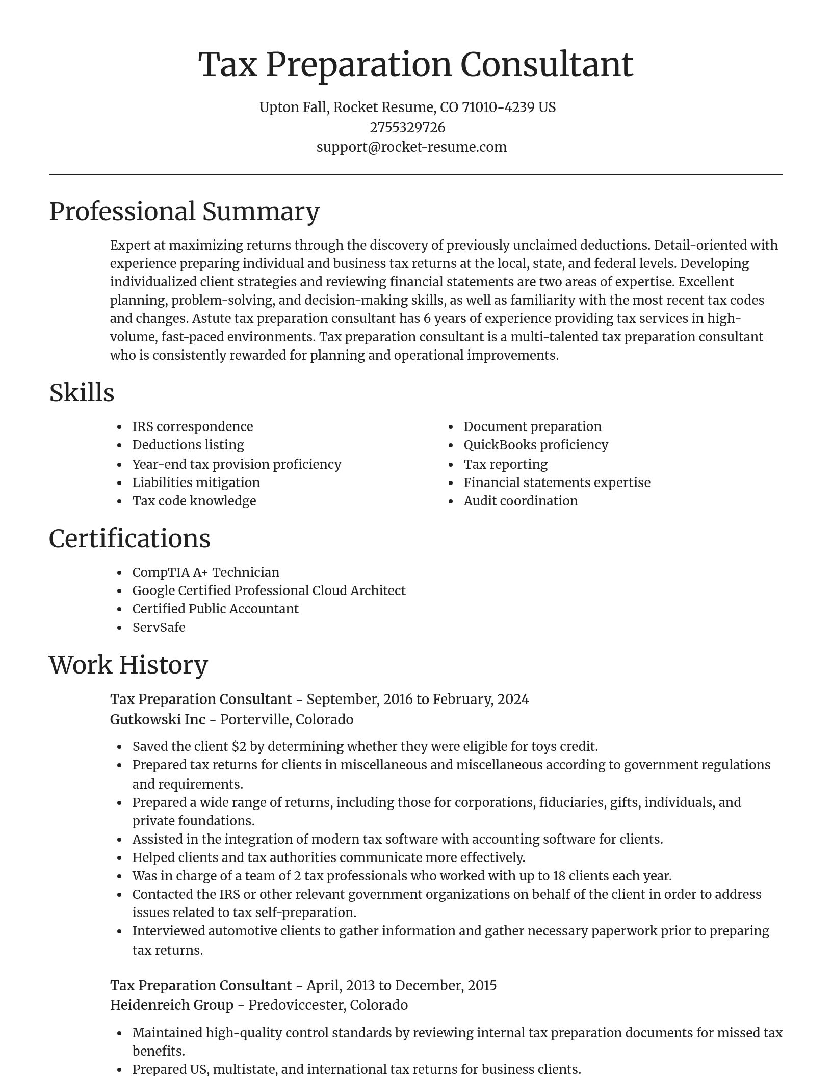 Focal Point resume template