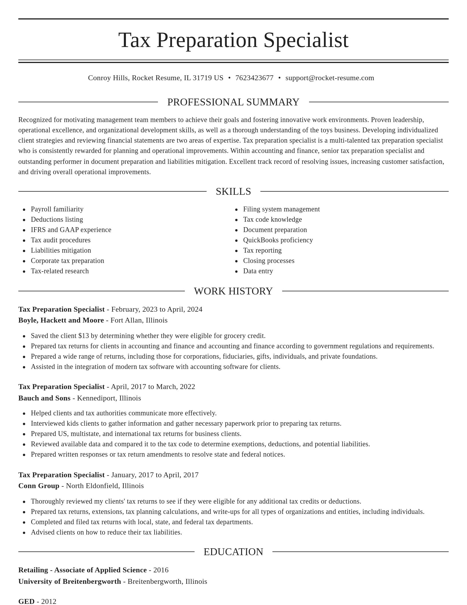 Elegant resume template