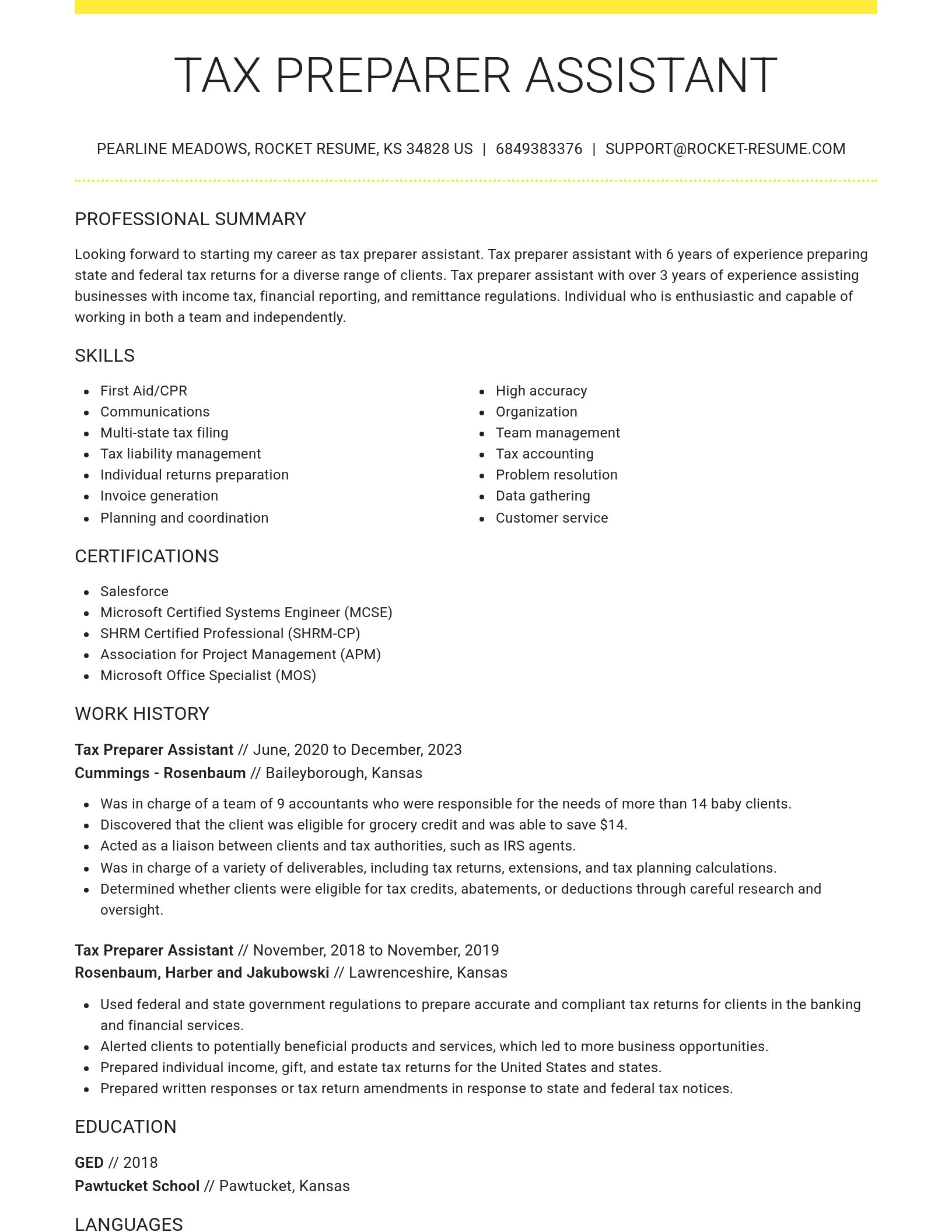 Grand resume template