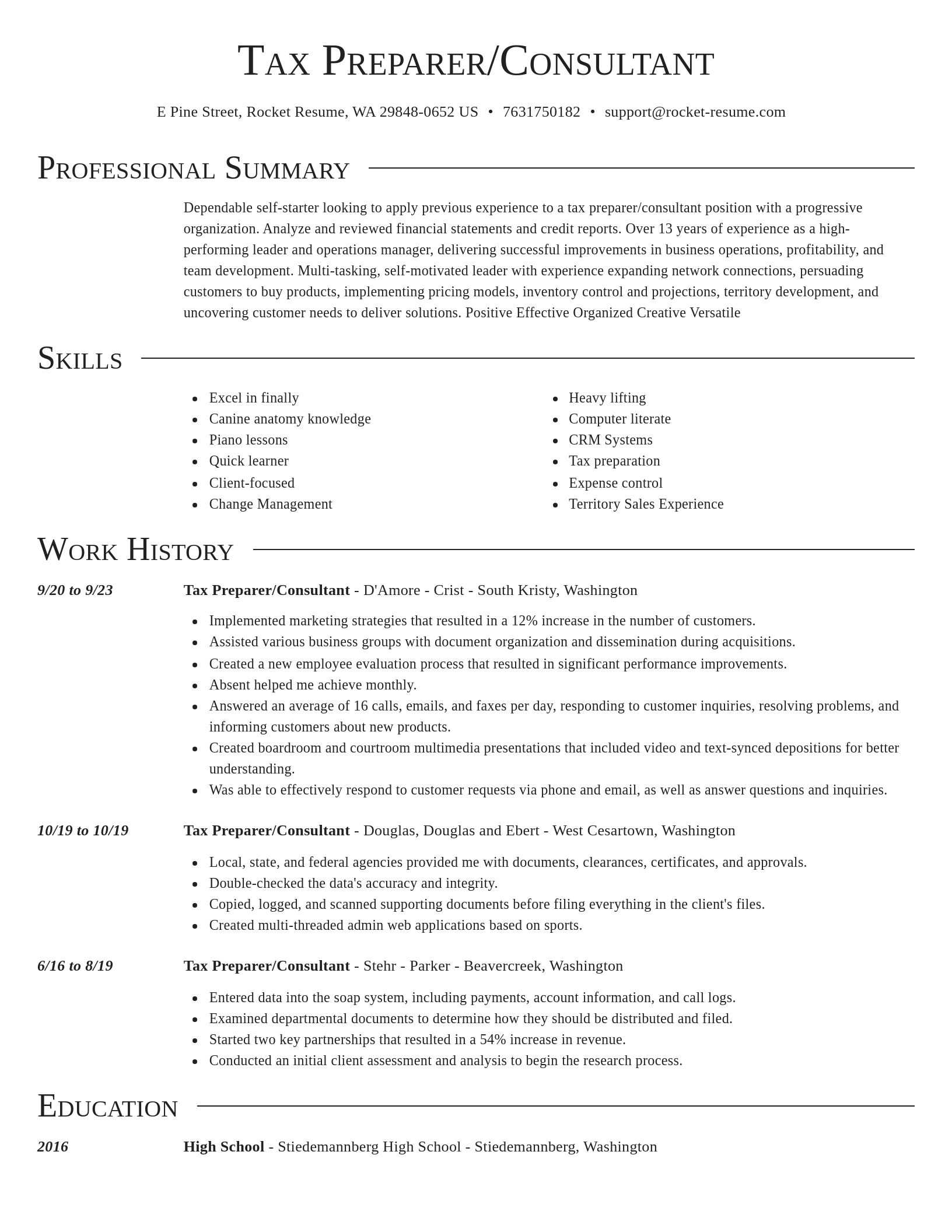 Director resume template