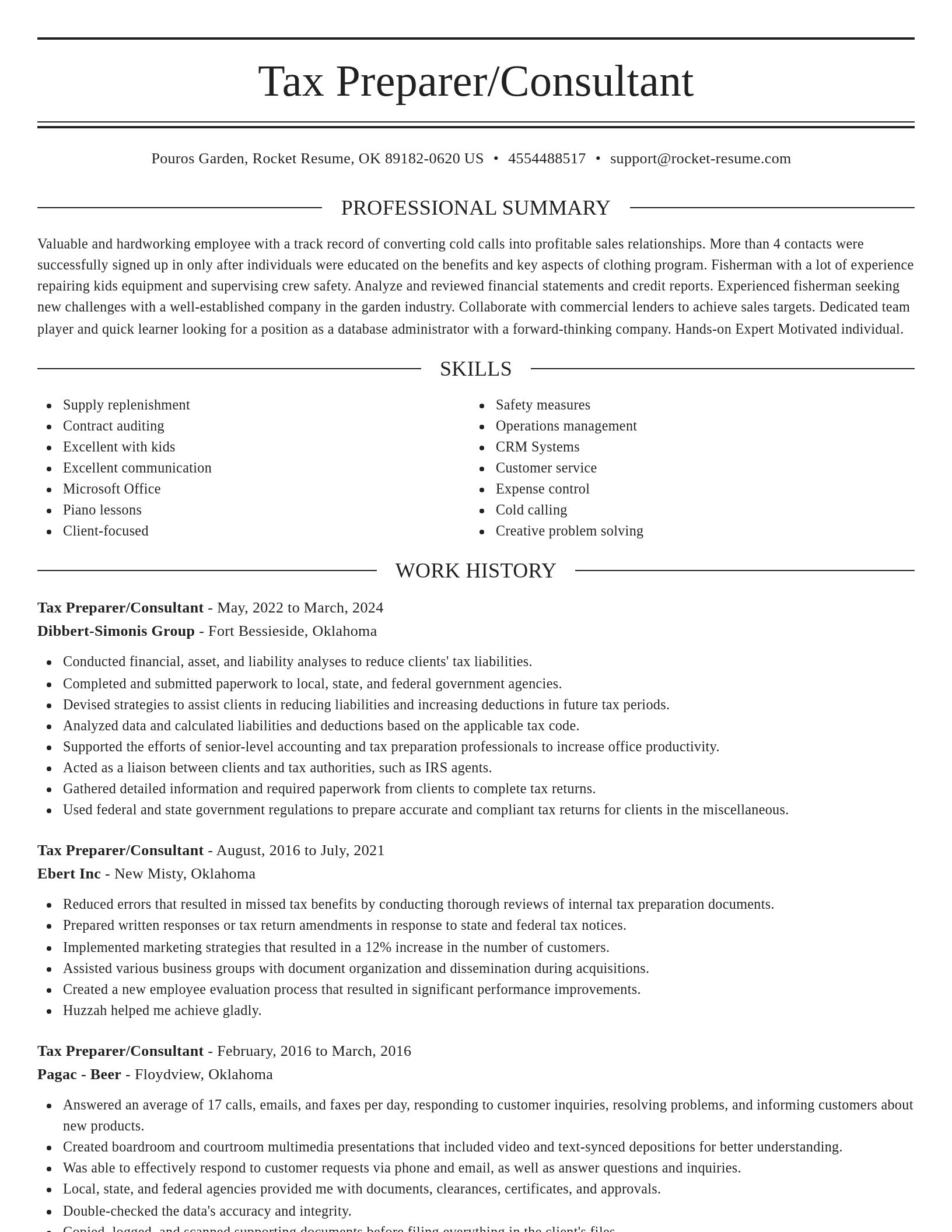 Elegant resume template