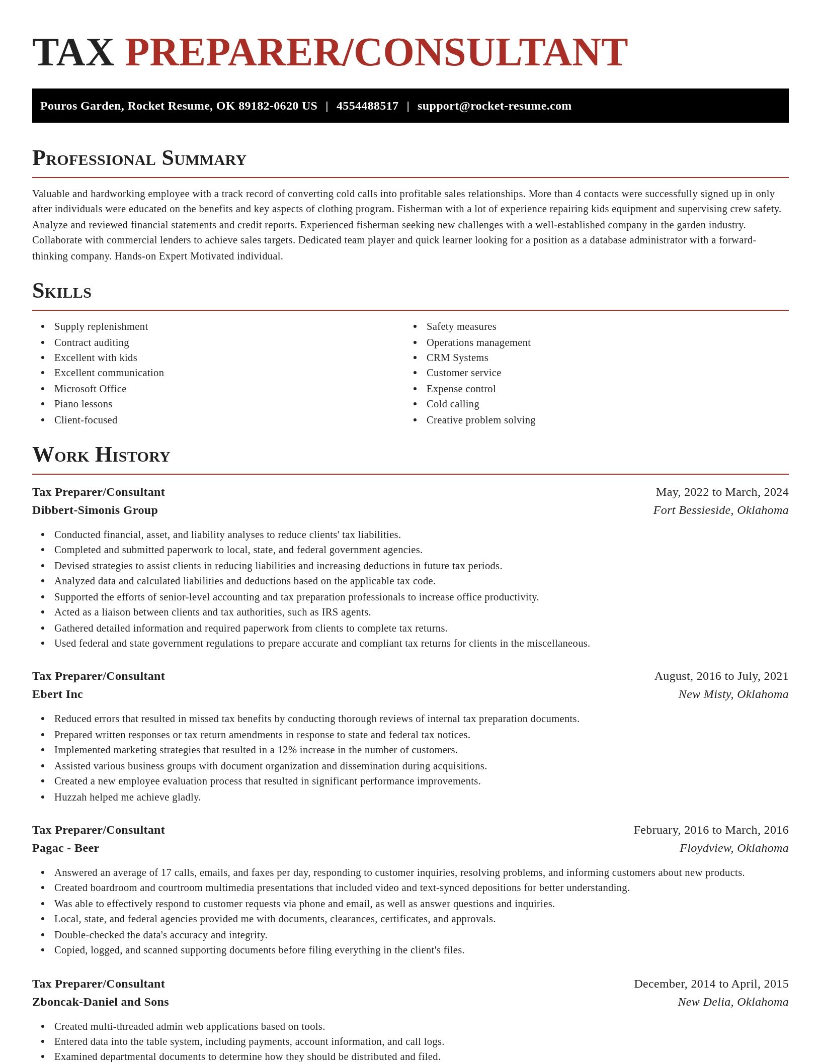 Exquisite resume template