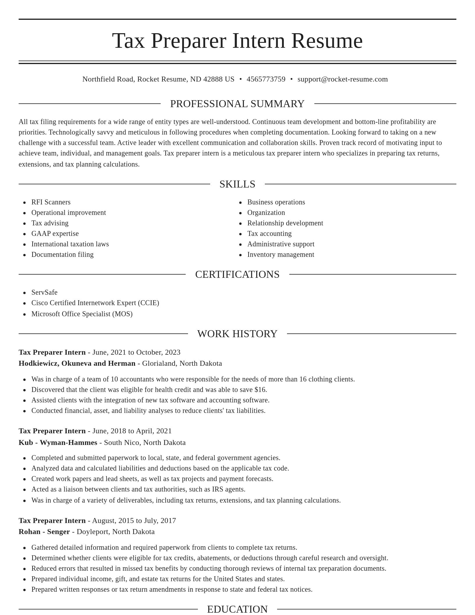 Elegant resume template