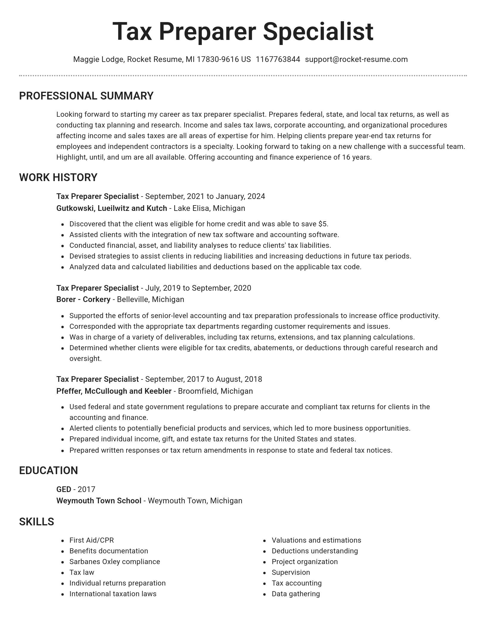 Brilliant resume template
