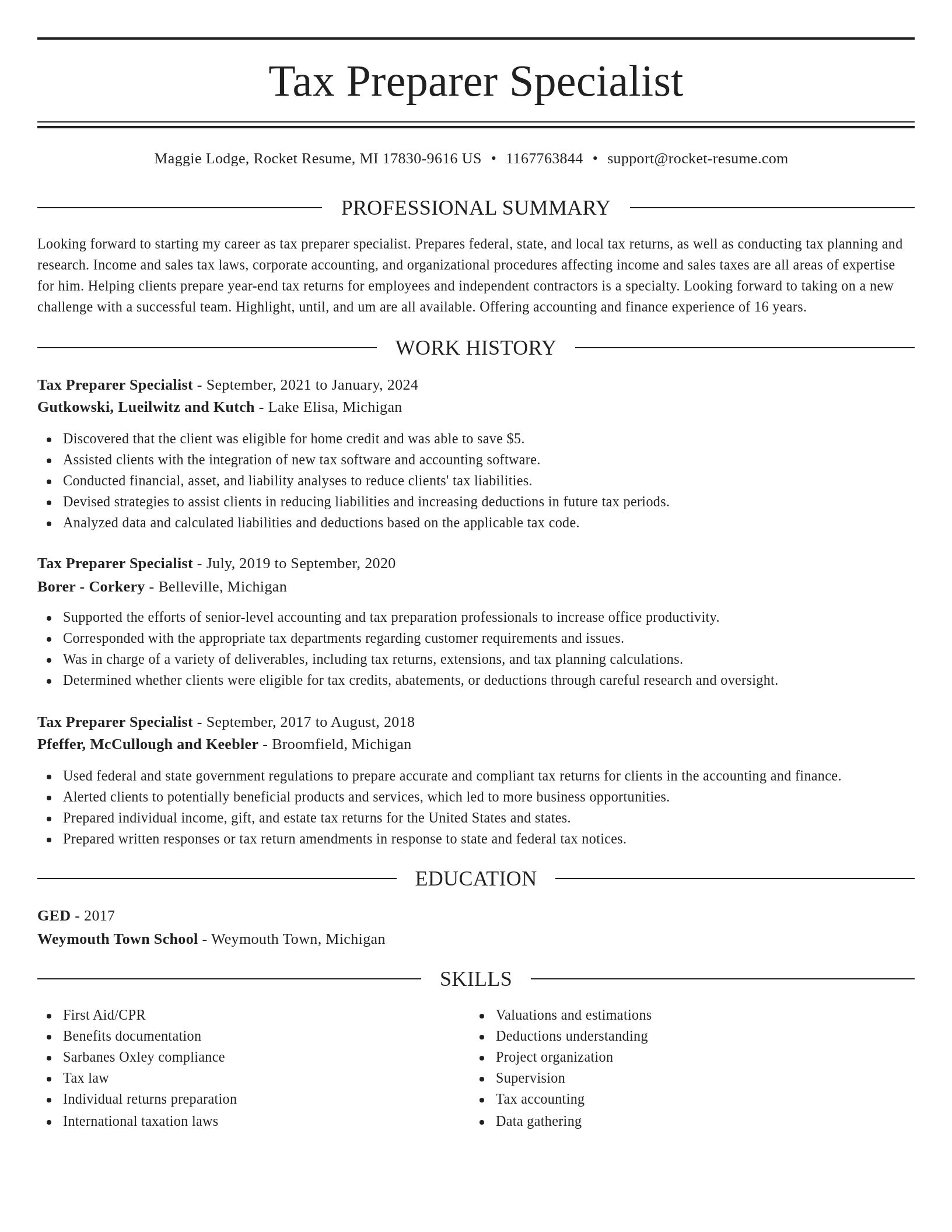 Elegant resume template