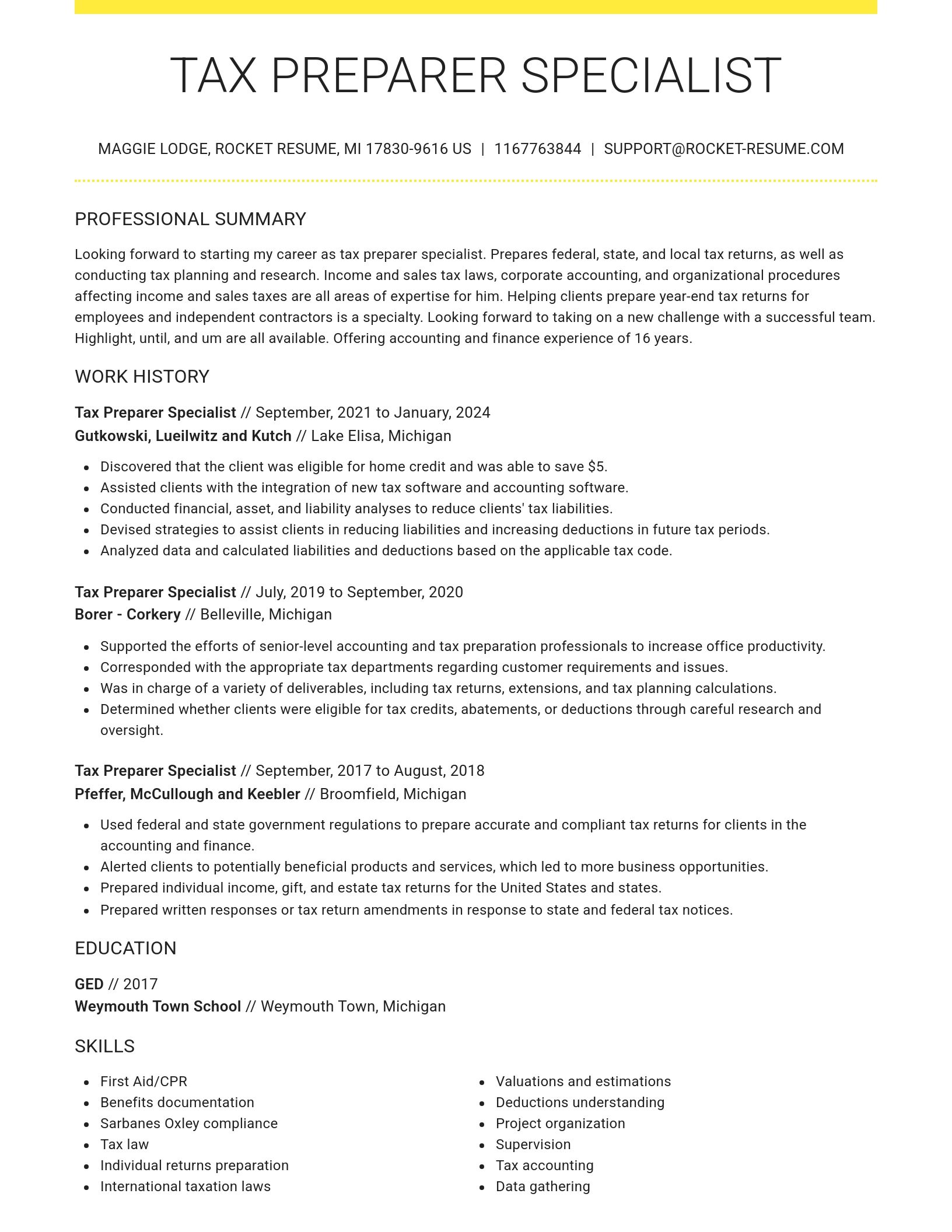 Grand resume template