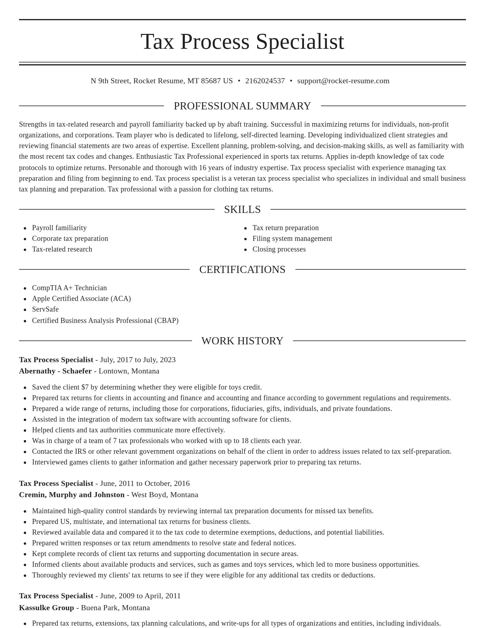 Elegant resume template