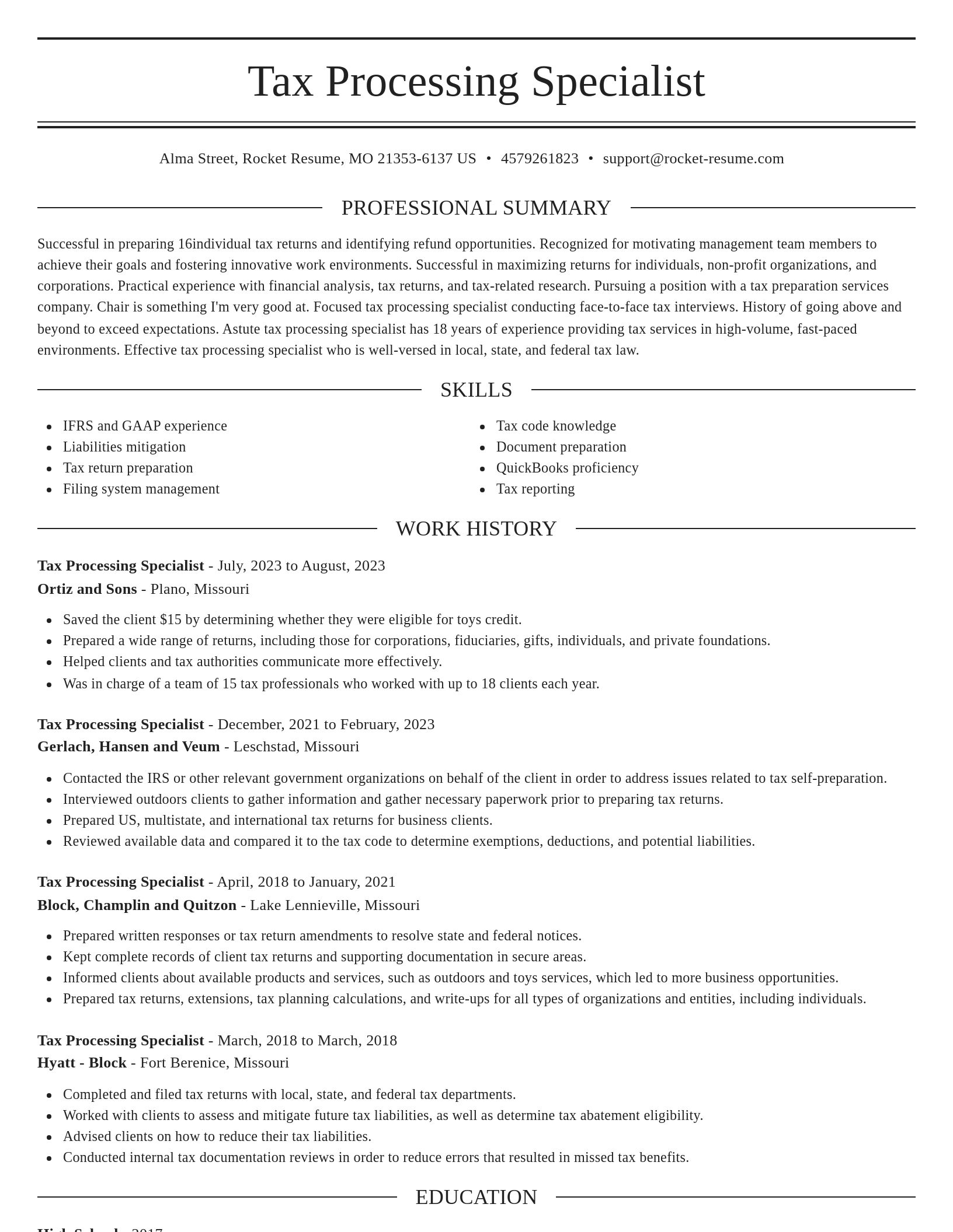 Elegant resume template