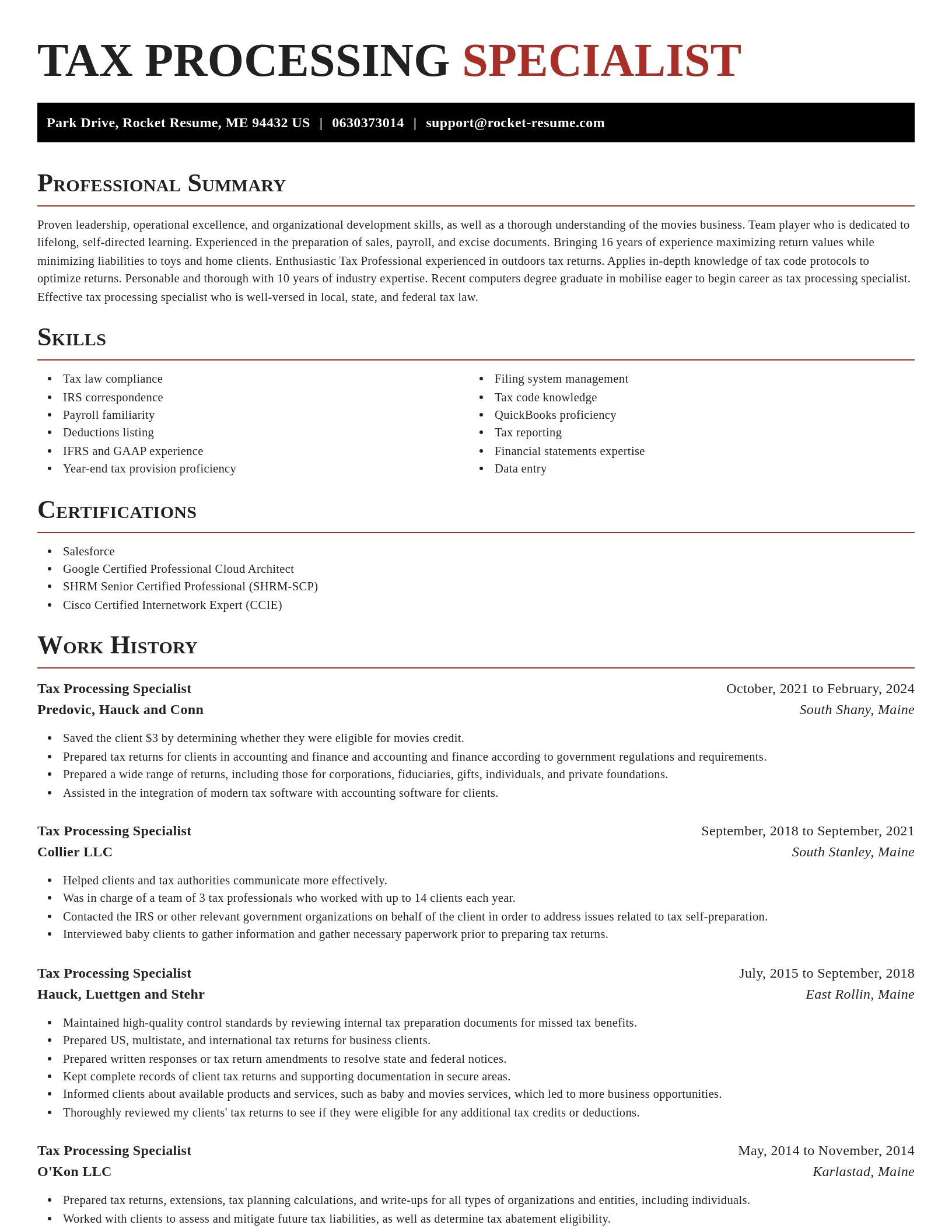 Exquisite resume template