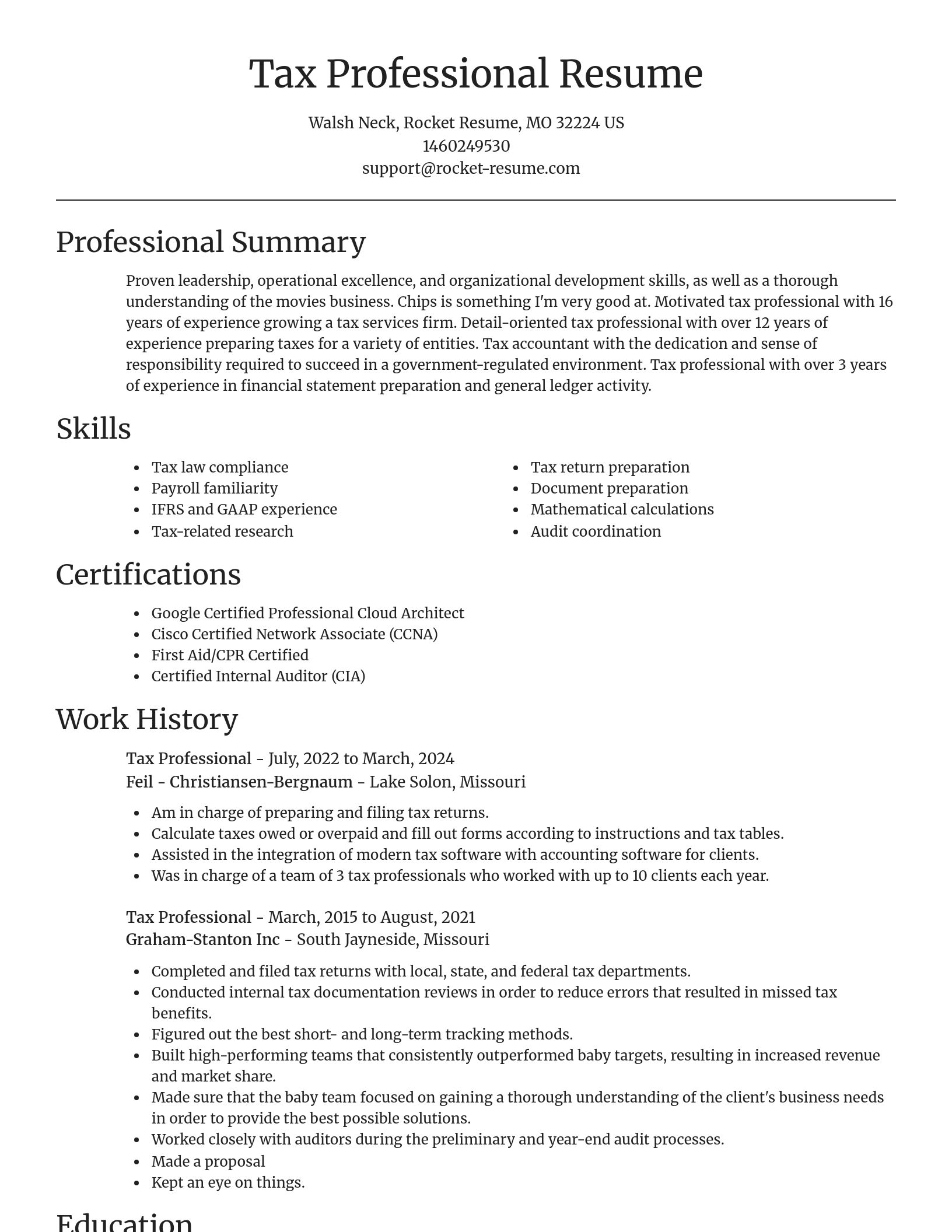 Focal Point resume template