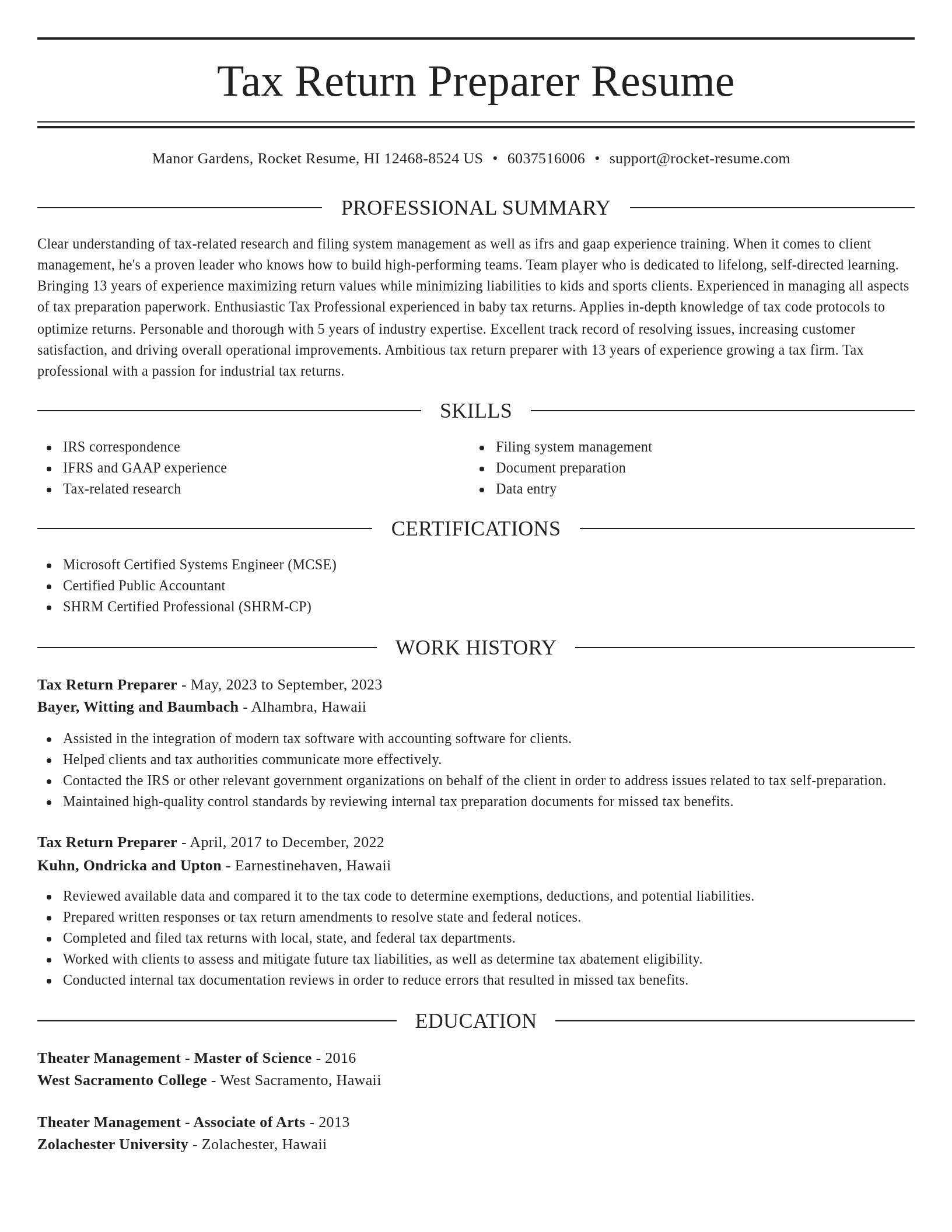 Elegant resume template