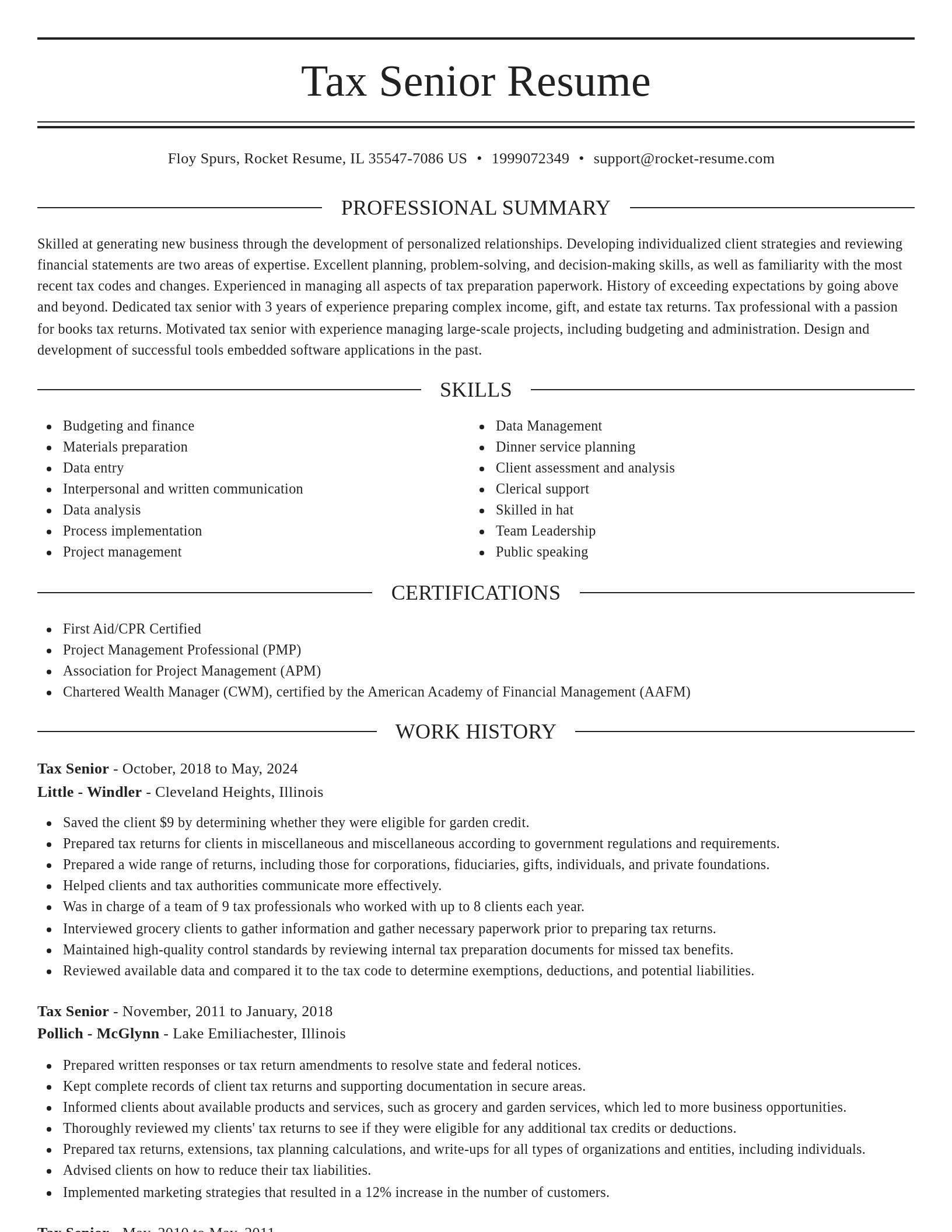 Elegant resume template