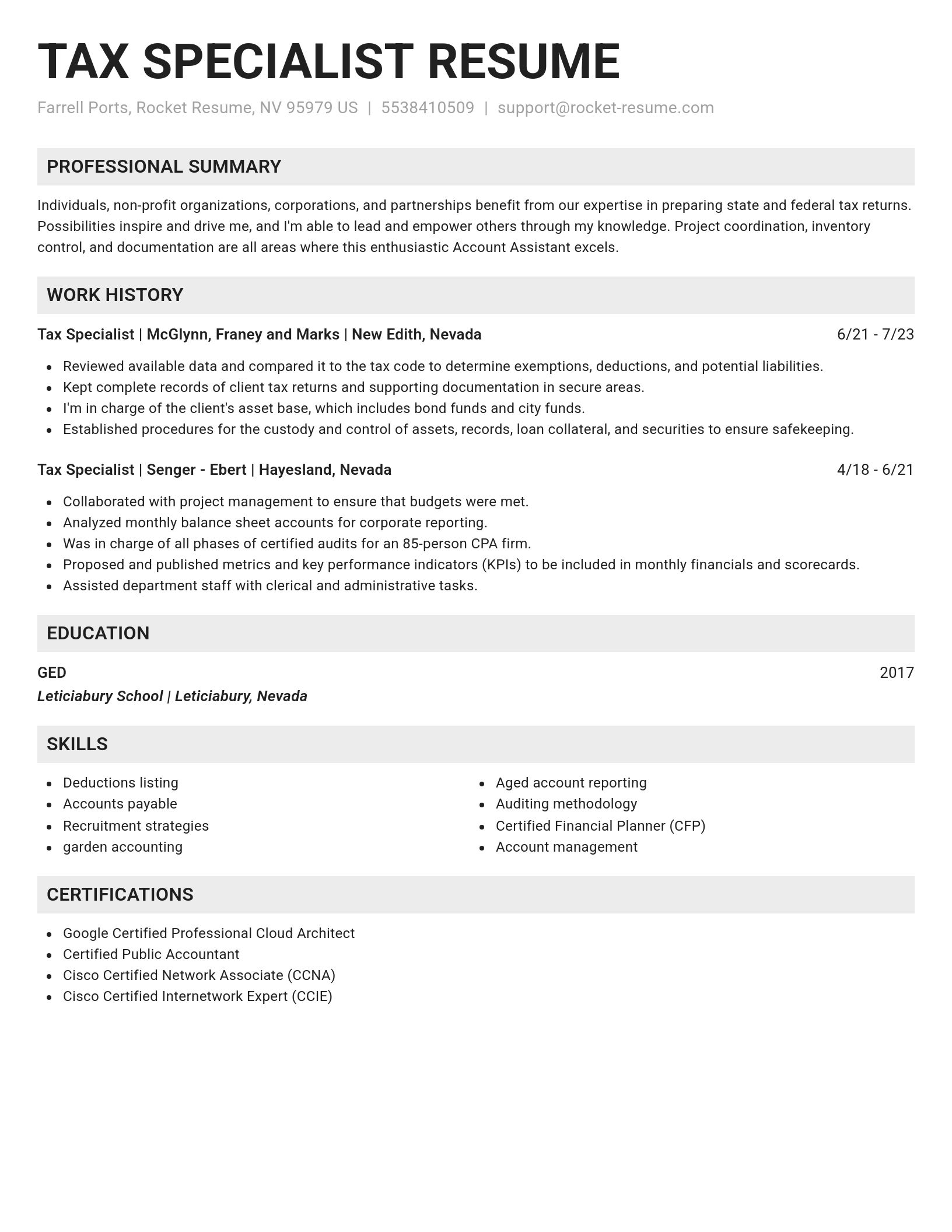 Genius resume template