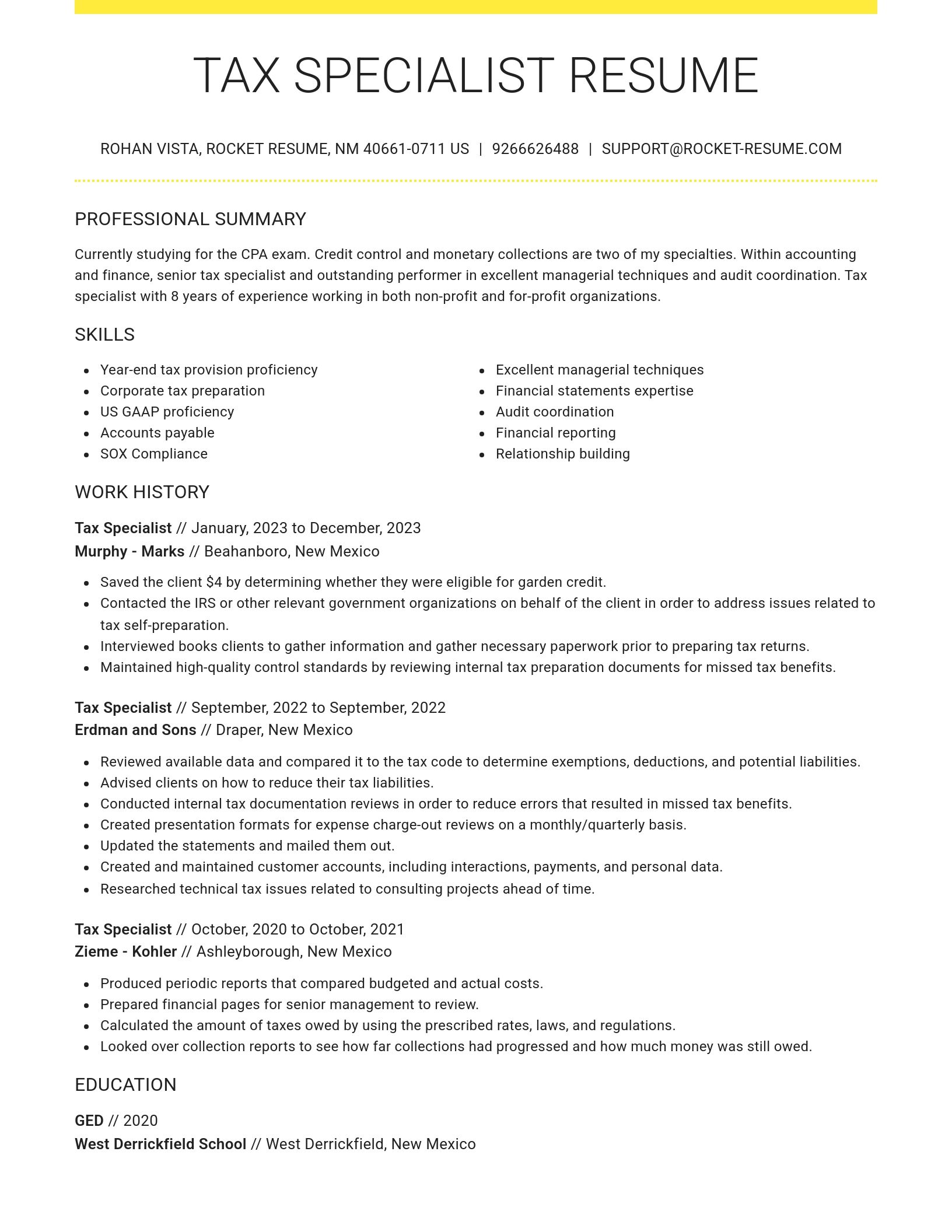 Grand resume template