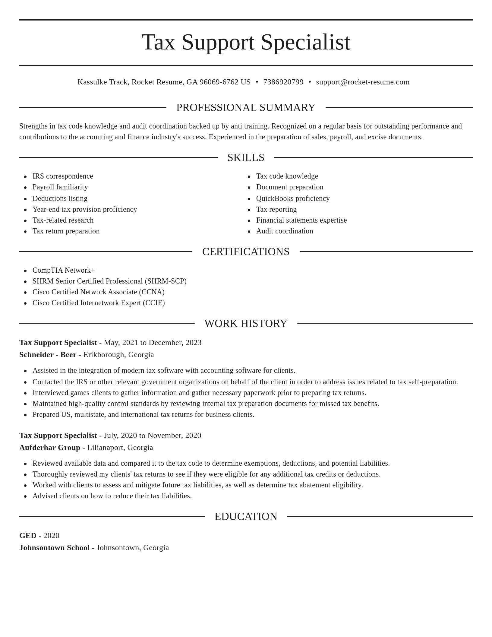 Elegant resume template