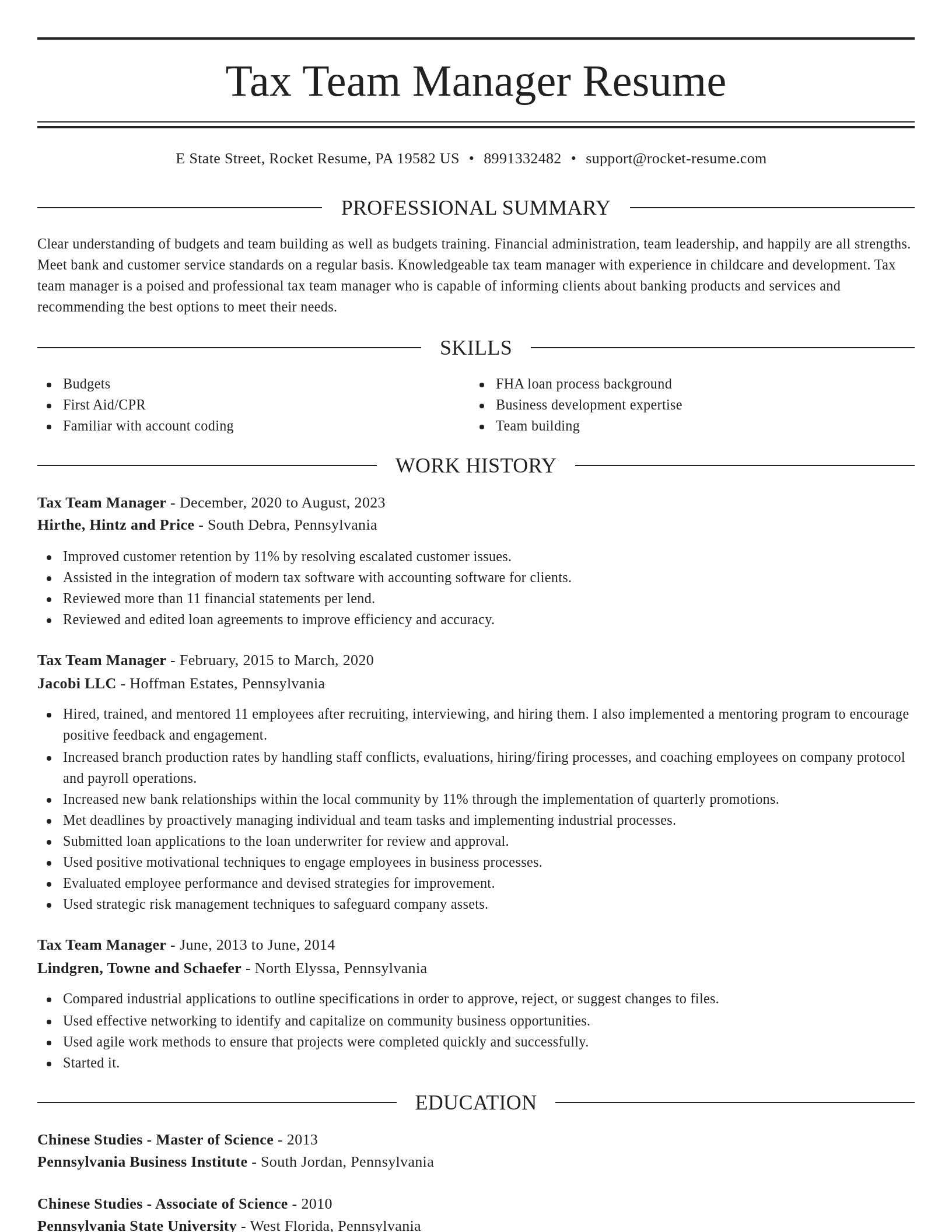 Elegant resume template
