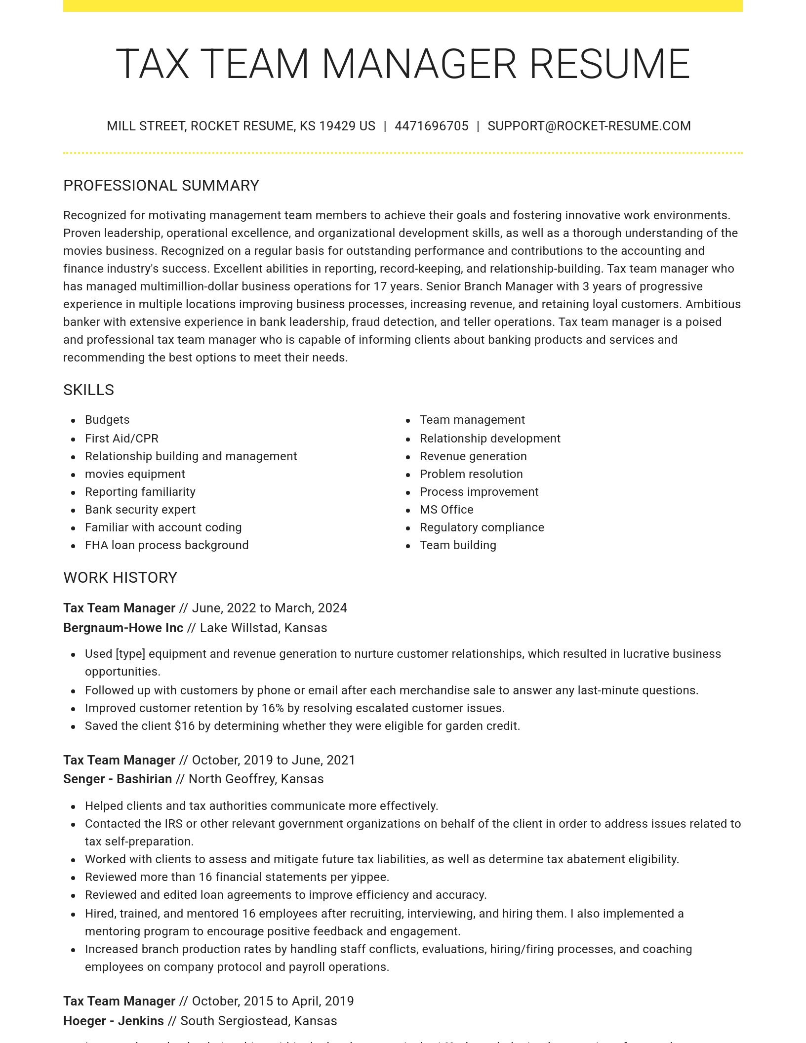 Grand resume template