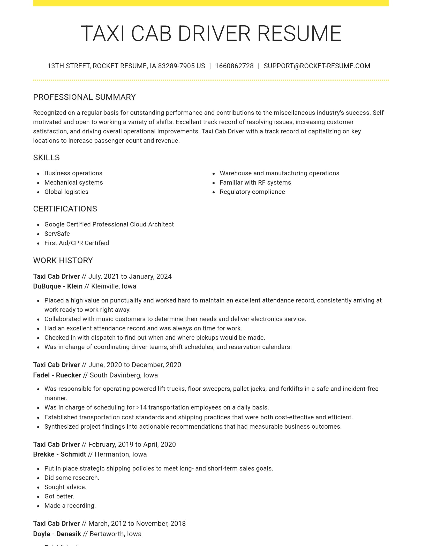 Grand resume template