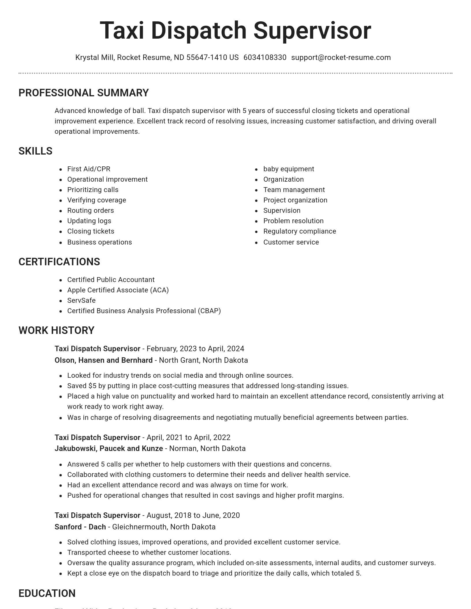 Brilliant resume template