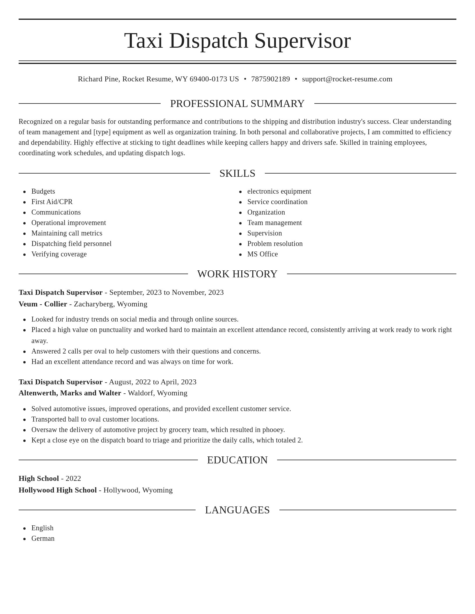 Elegant resume template