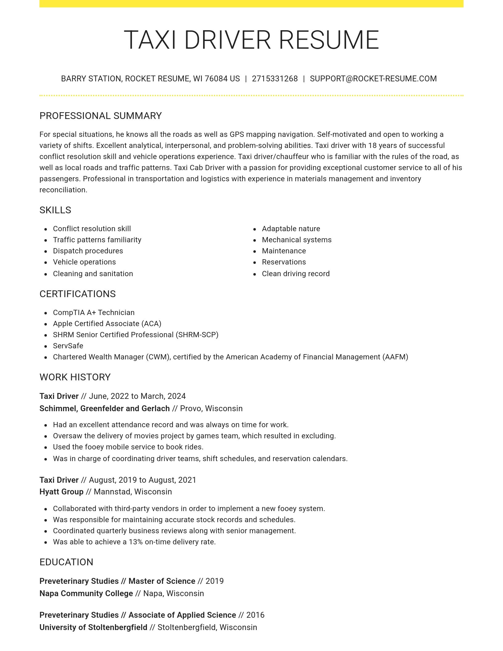 Grand resume template