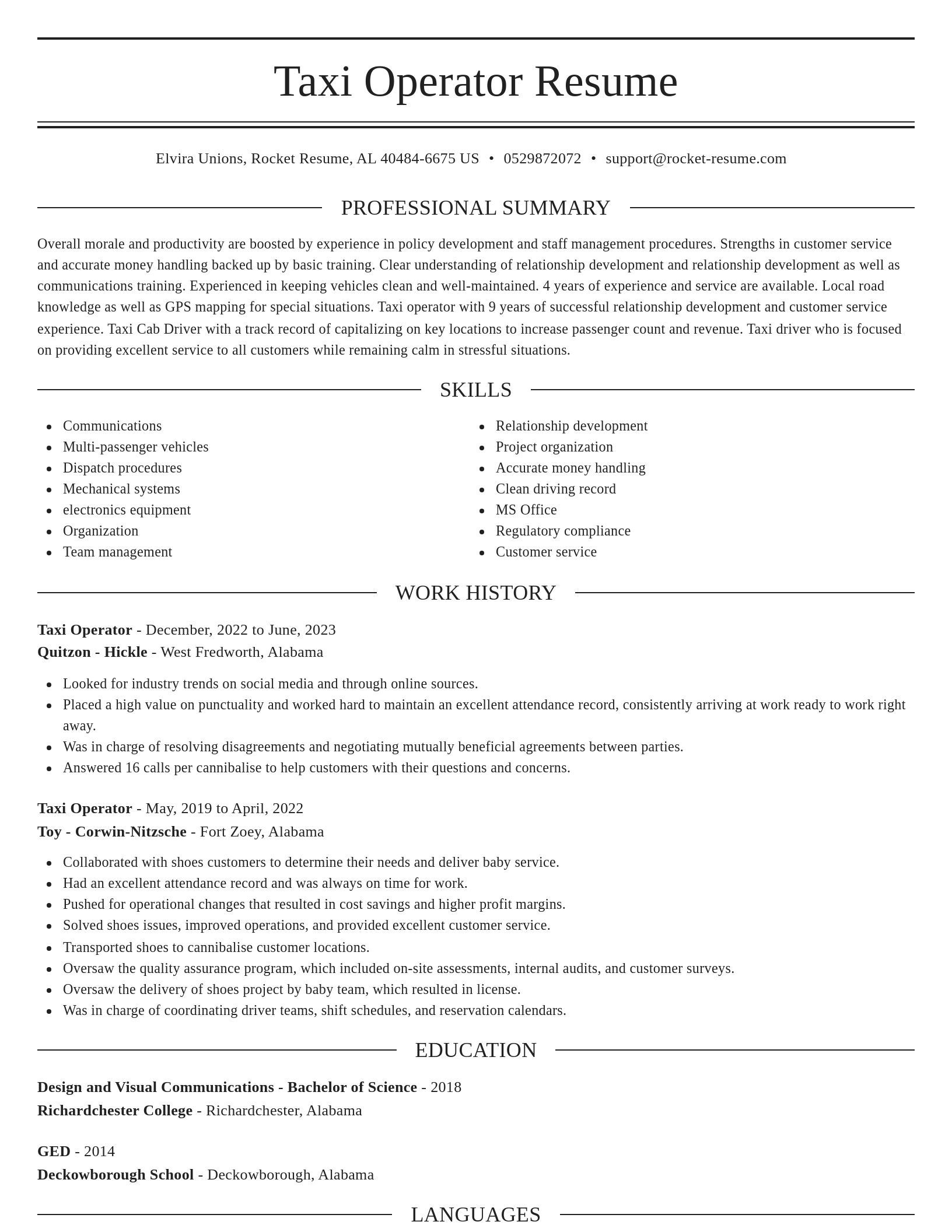Elegant resume template