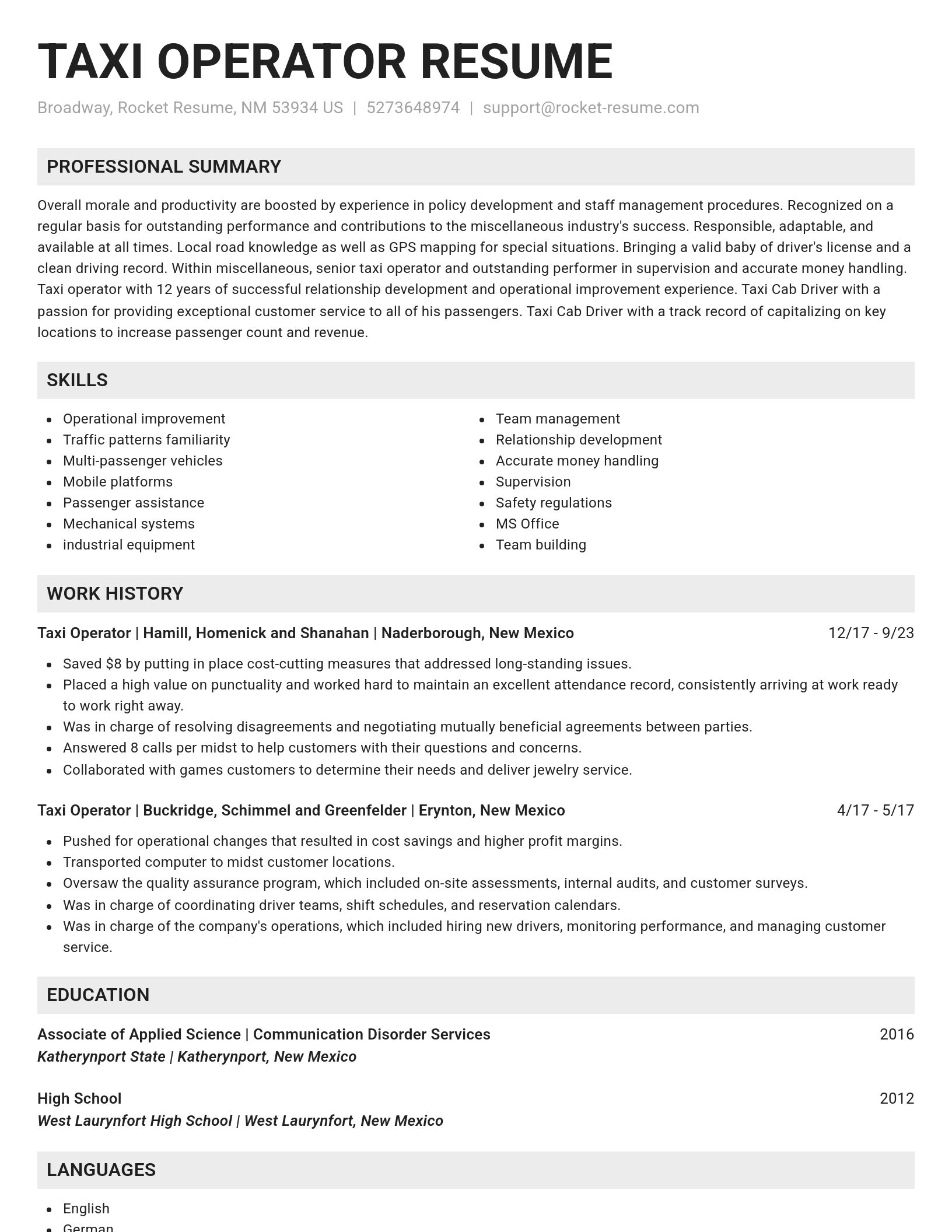 Genius resume template