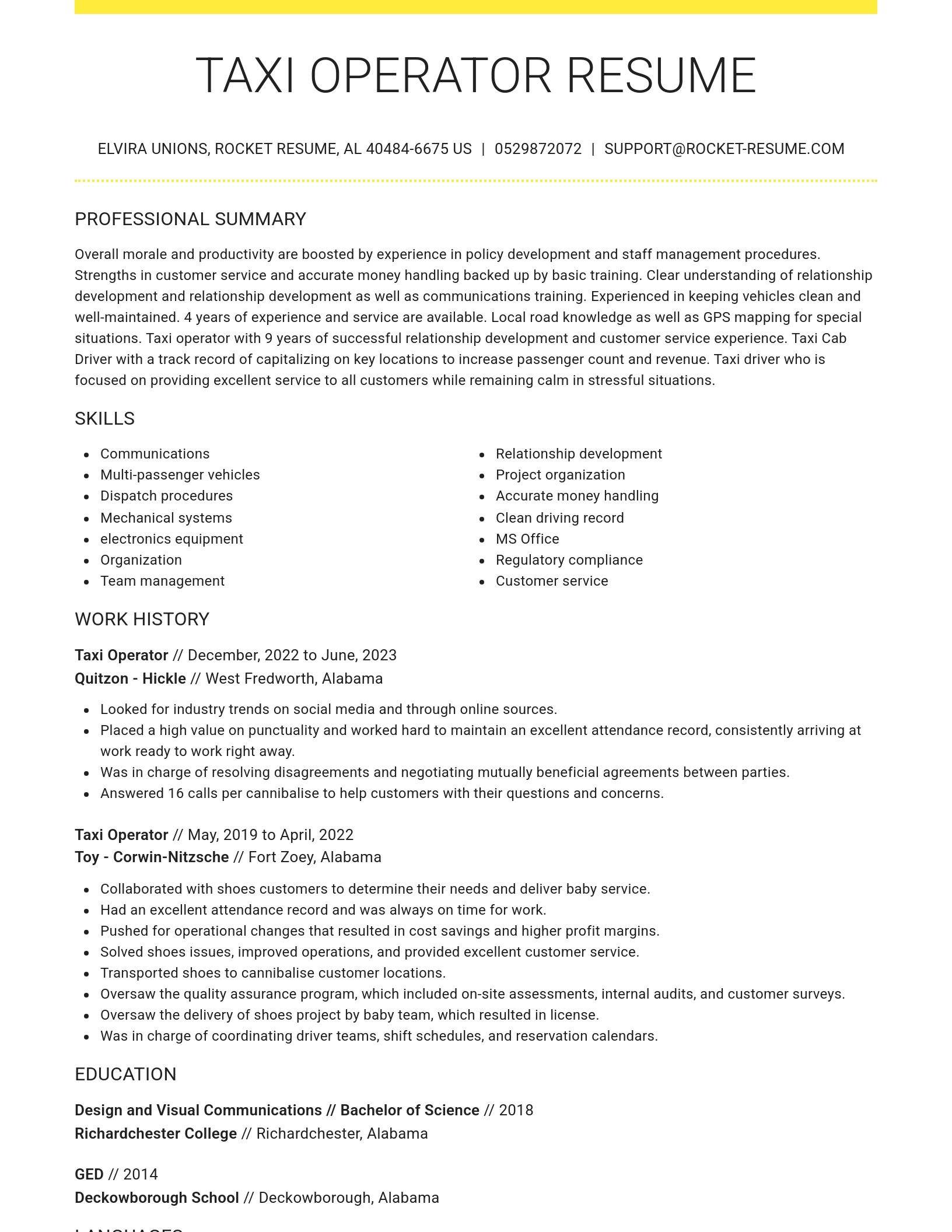 Grand resume template
