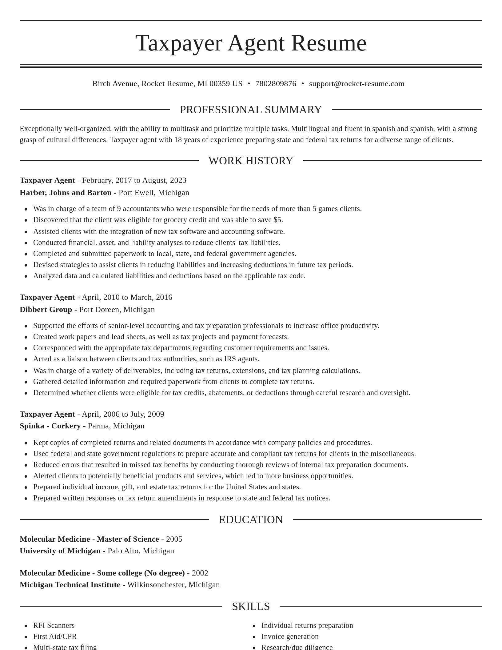 Elegant resume template