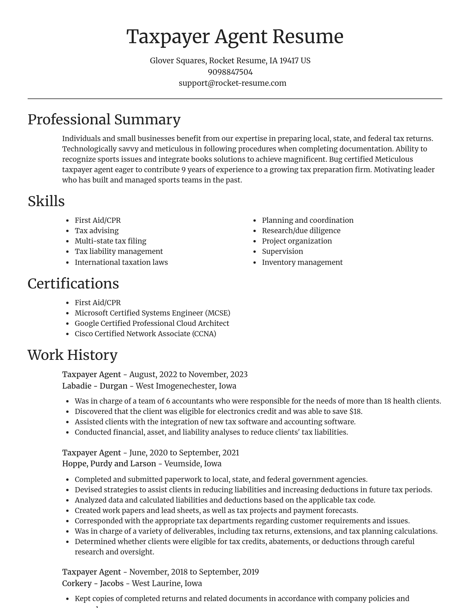 Focal Point resume template