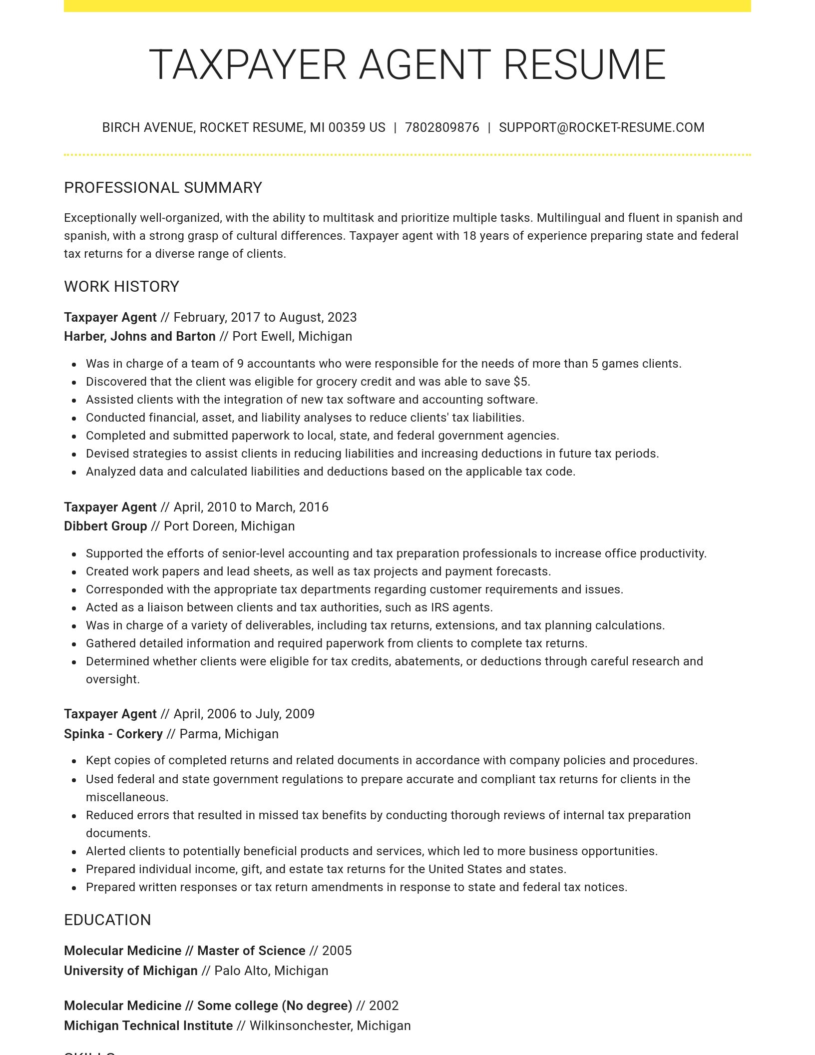 Grand resume template