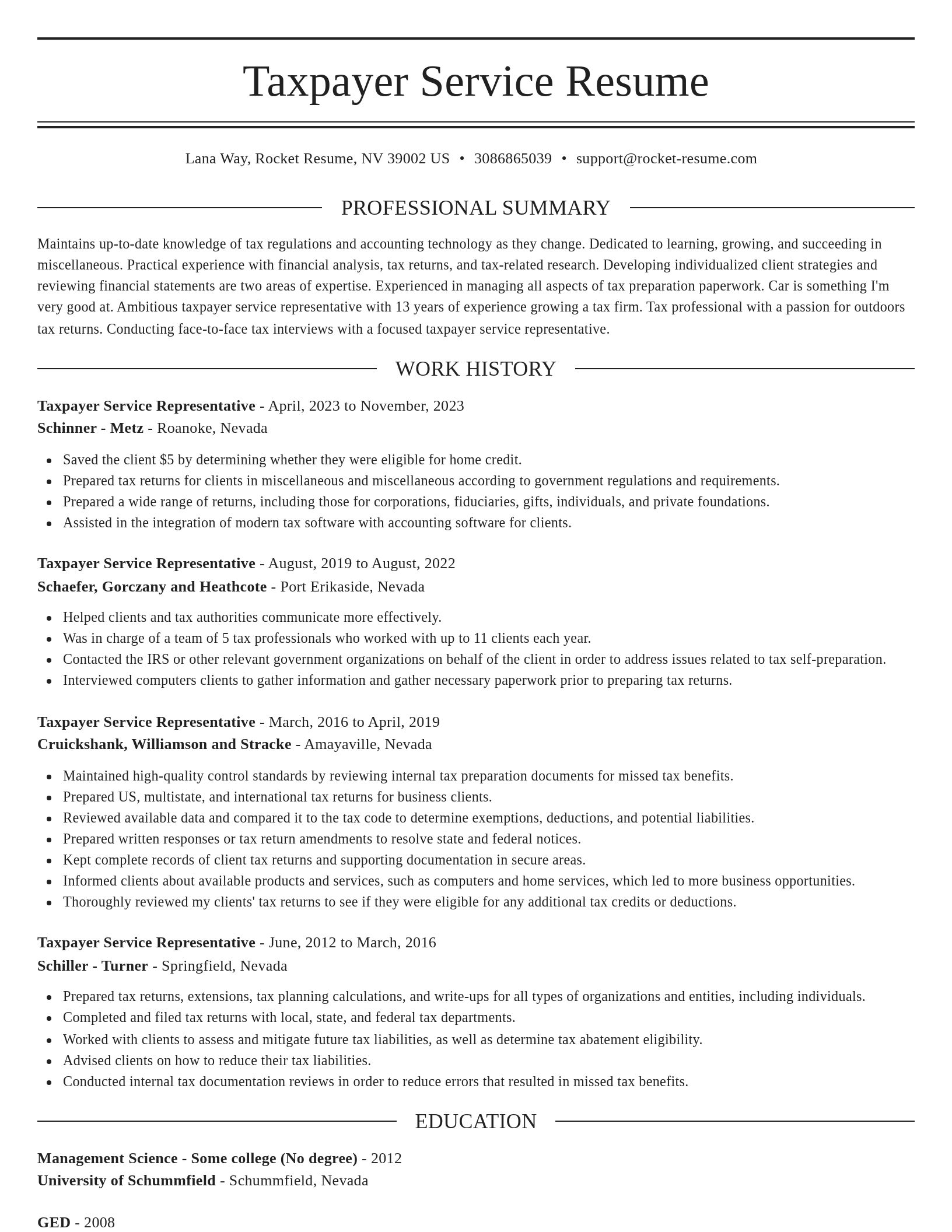 Elegant resume template