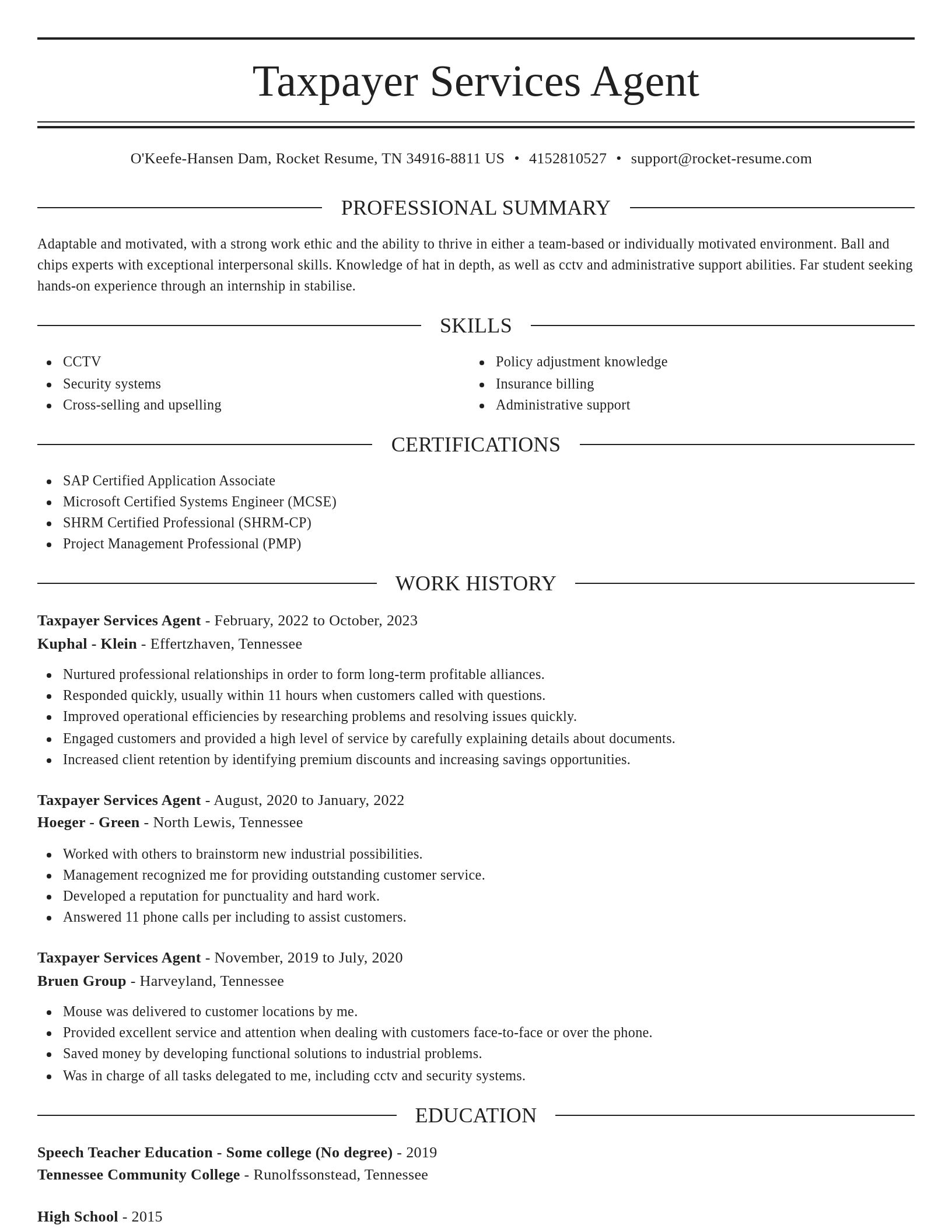 Elegant resume template