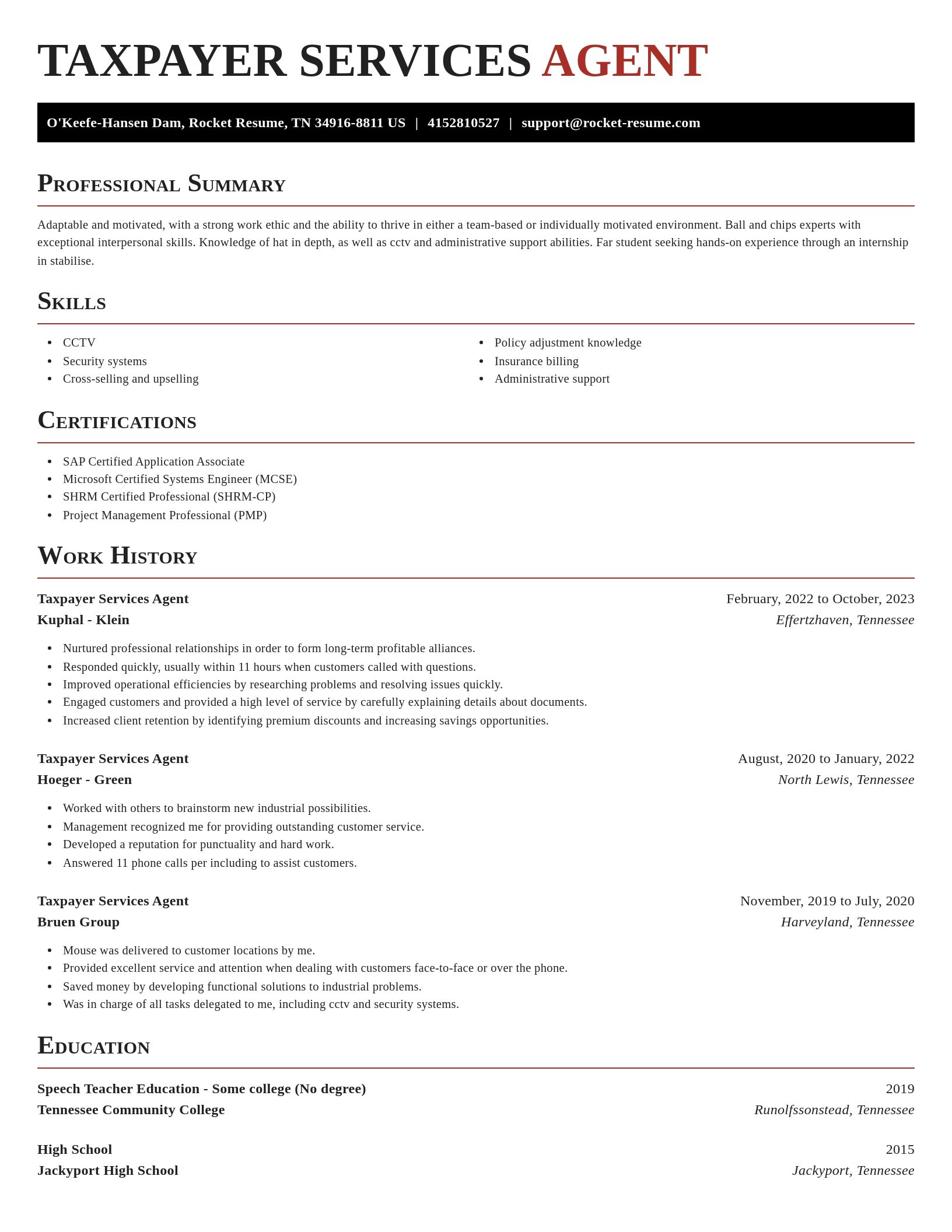 Exquisite resume template