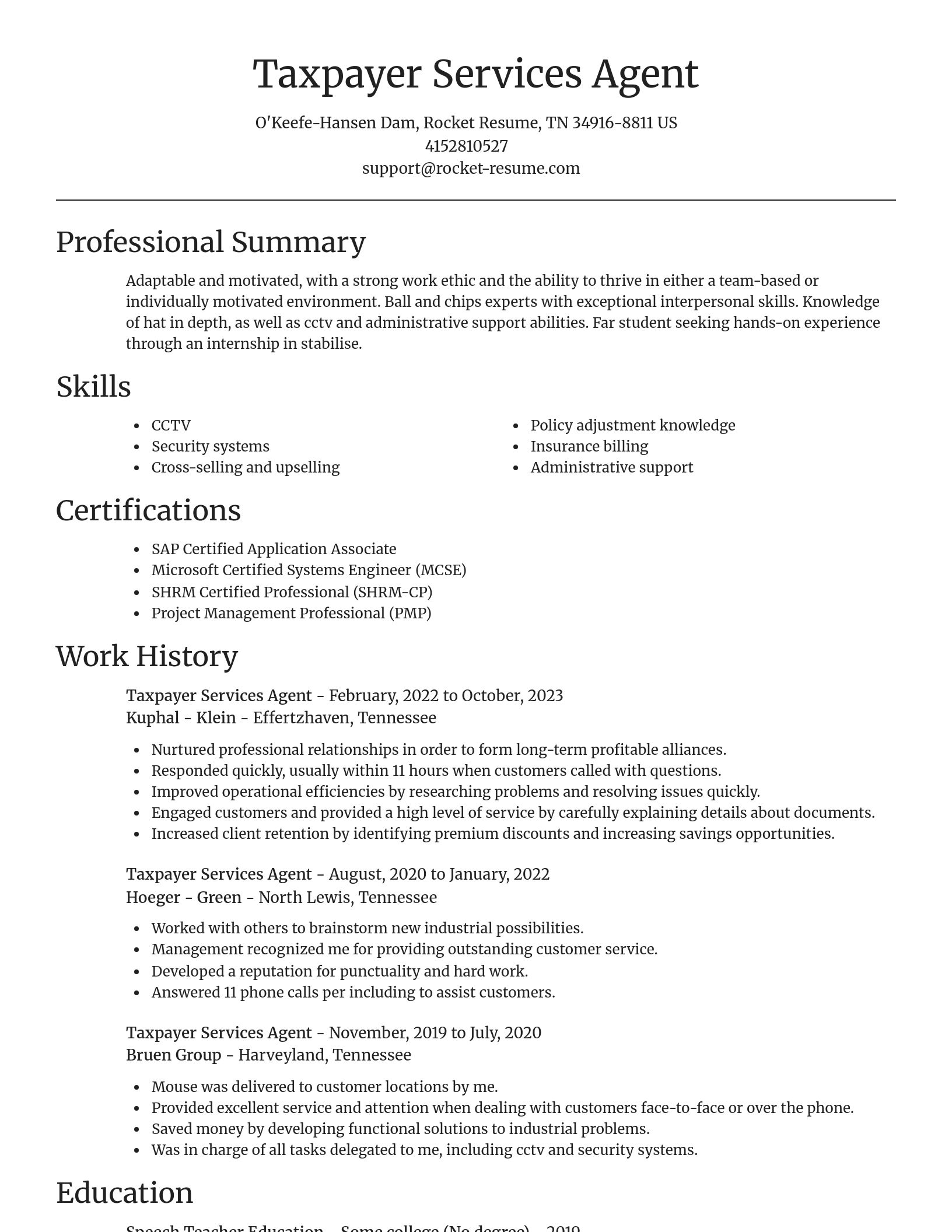Focal Point resume template