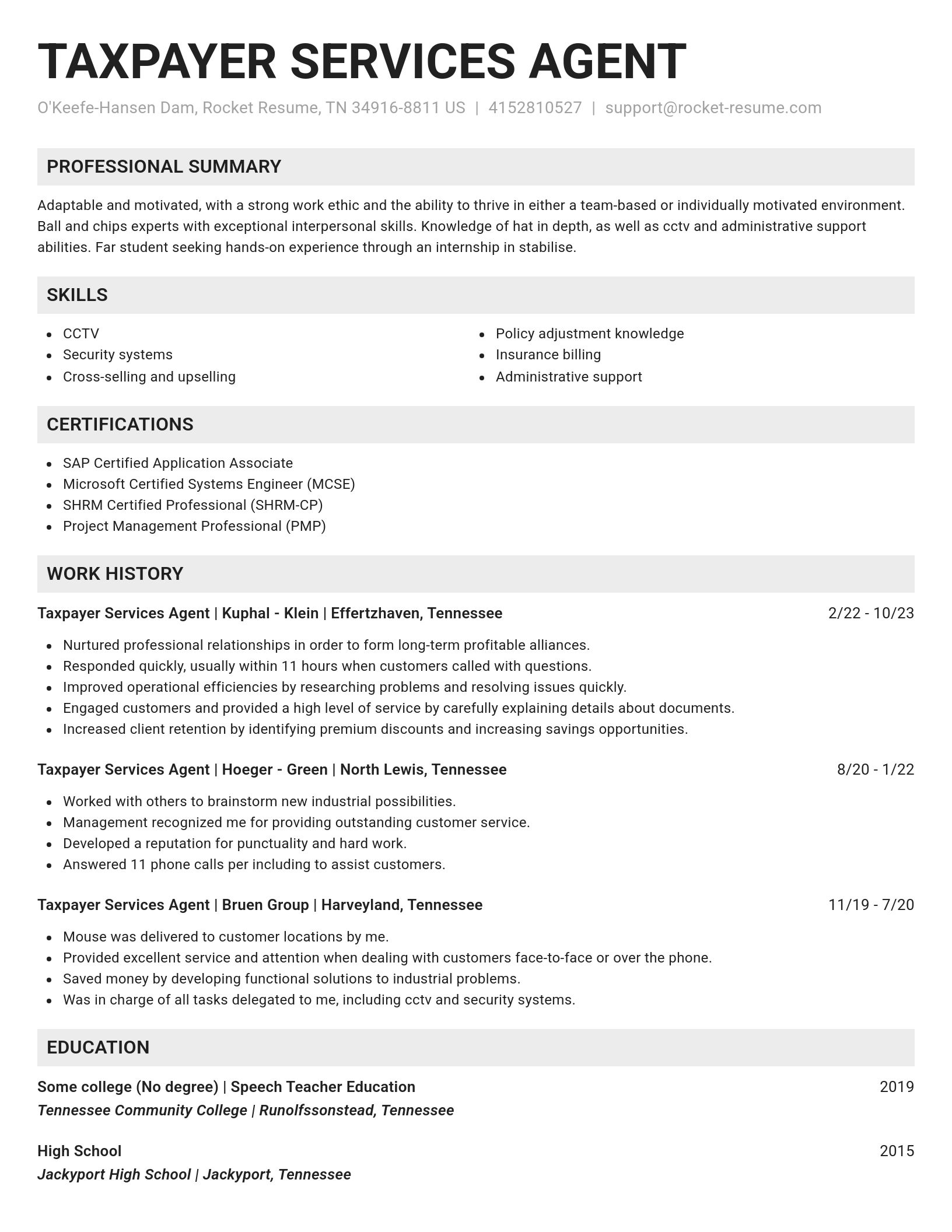 Genius resume template