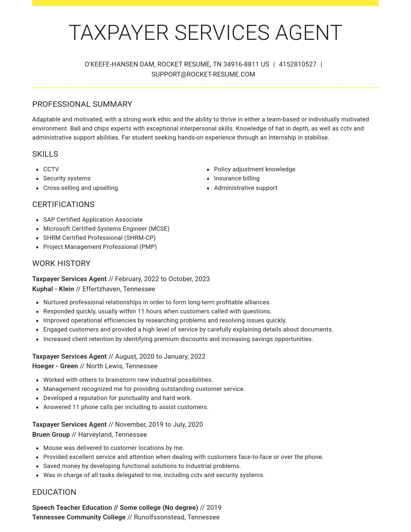 Grand resume template