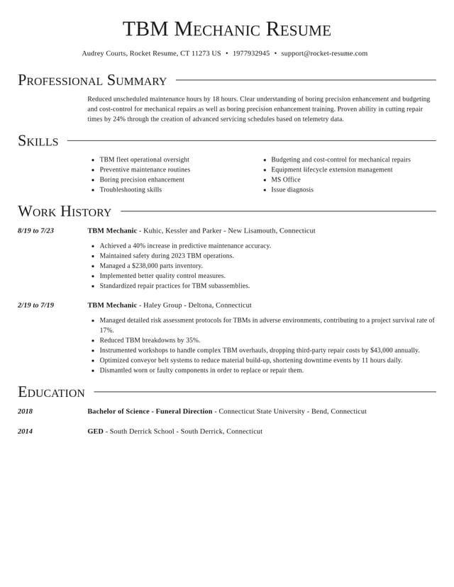 Director resume template