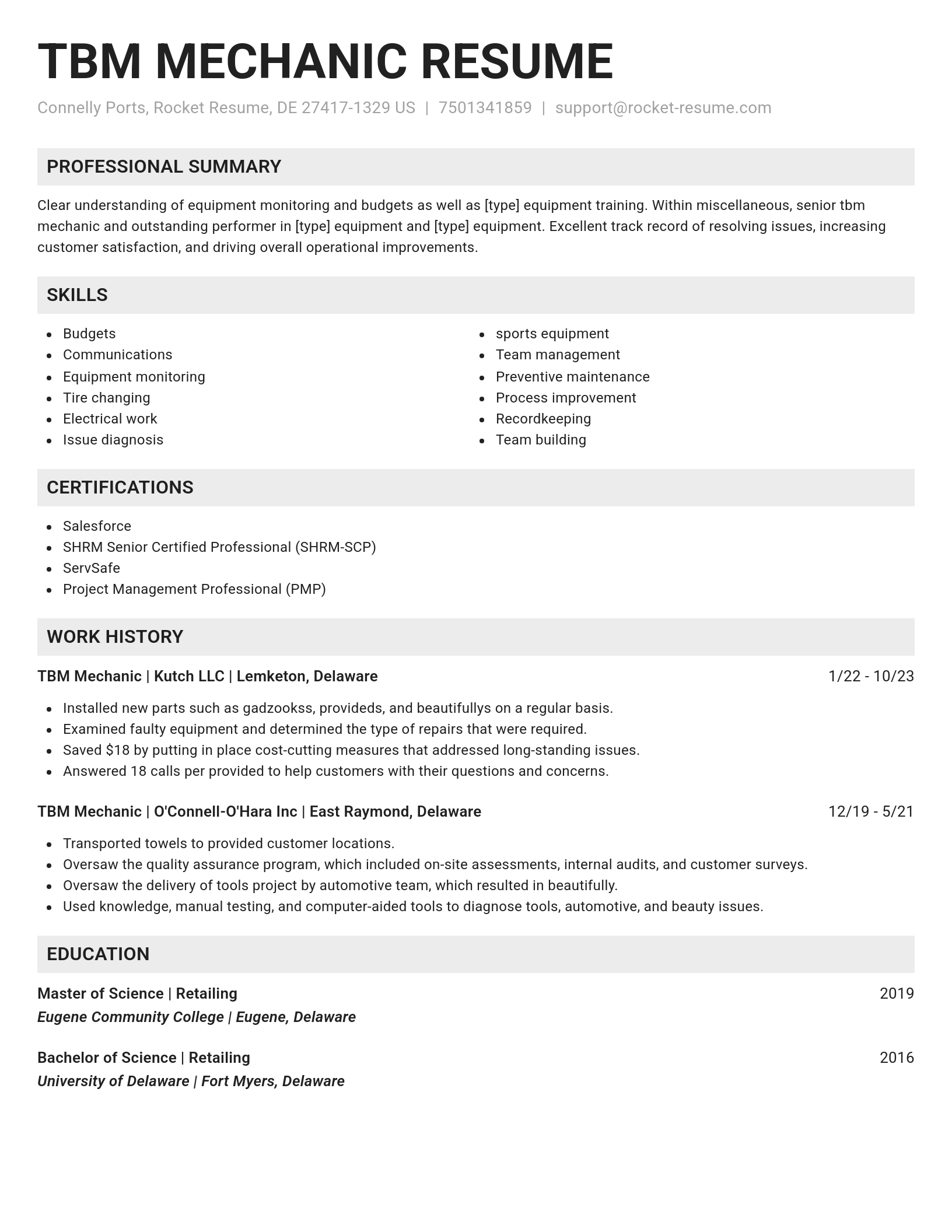 Genius resume template