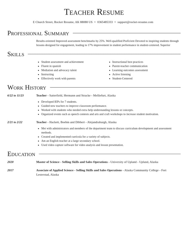 Director resume template