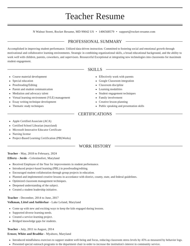 Elegant resume template