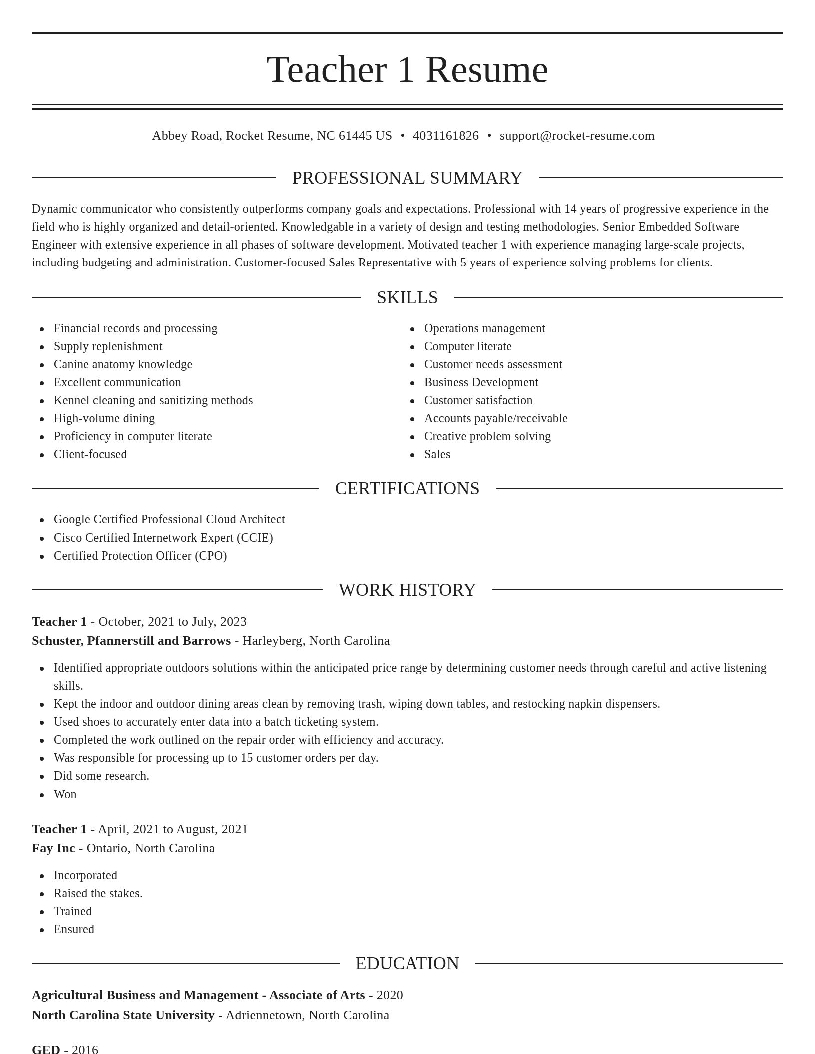 Elegant resume template
