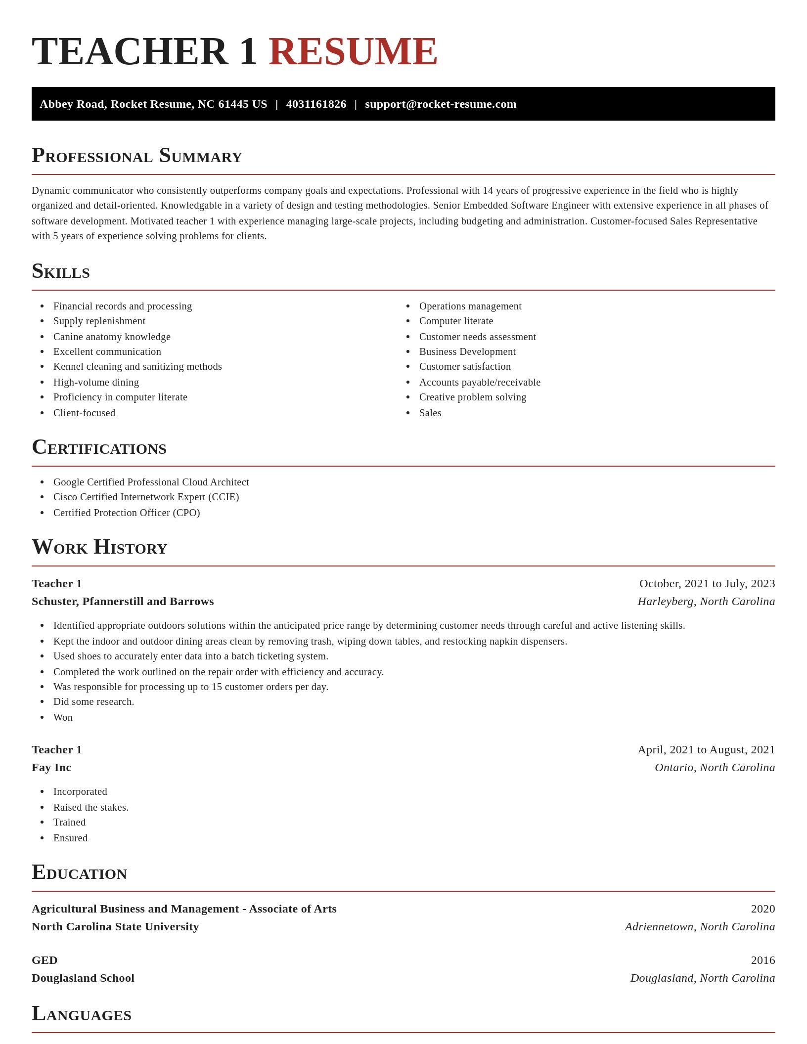 Exquisite resume template