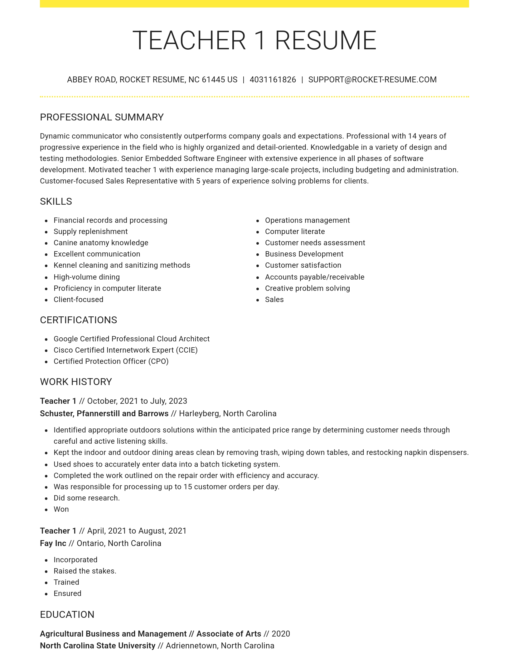 Grand resume template