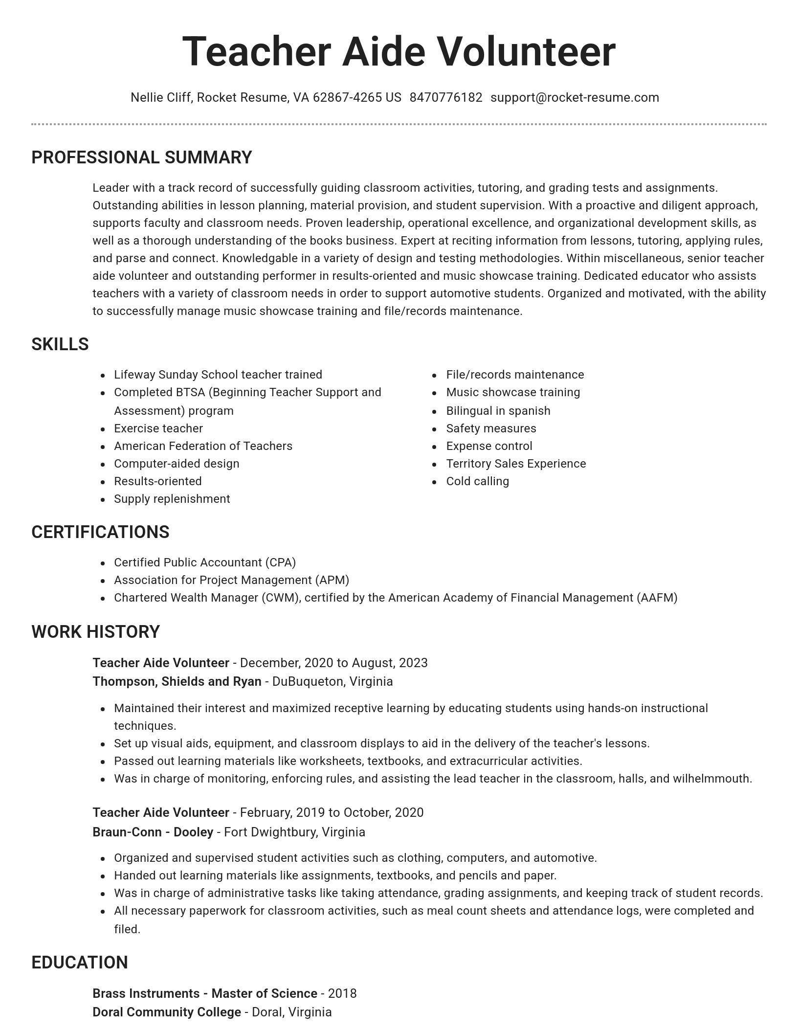 Brilliant resume template