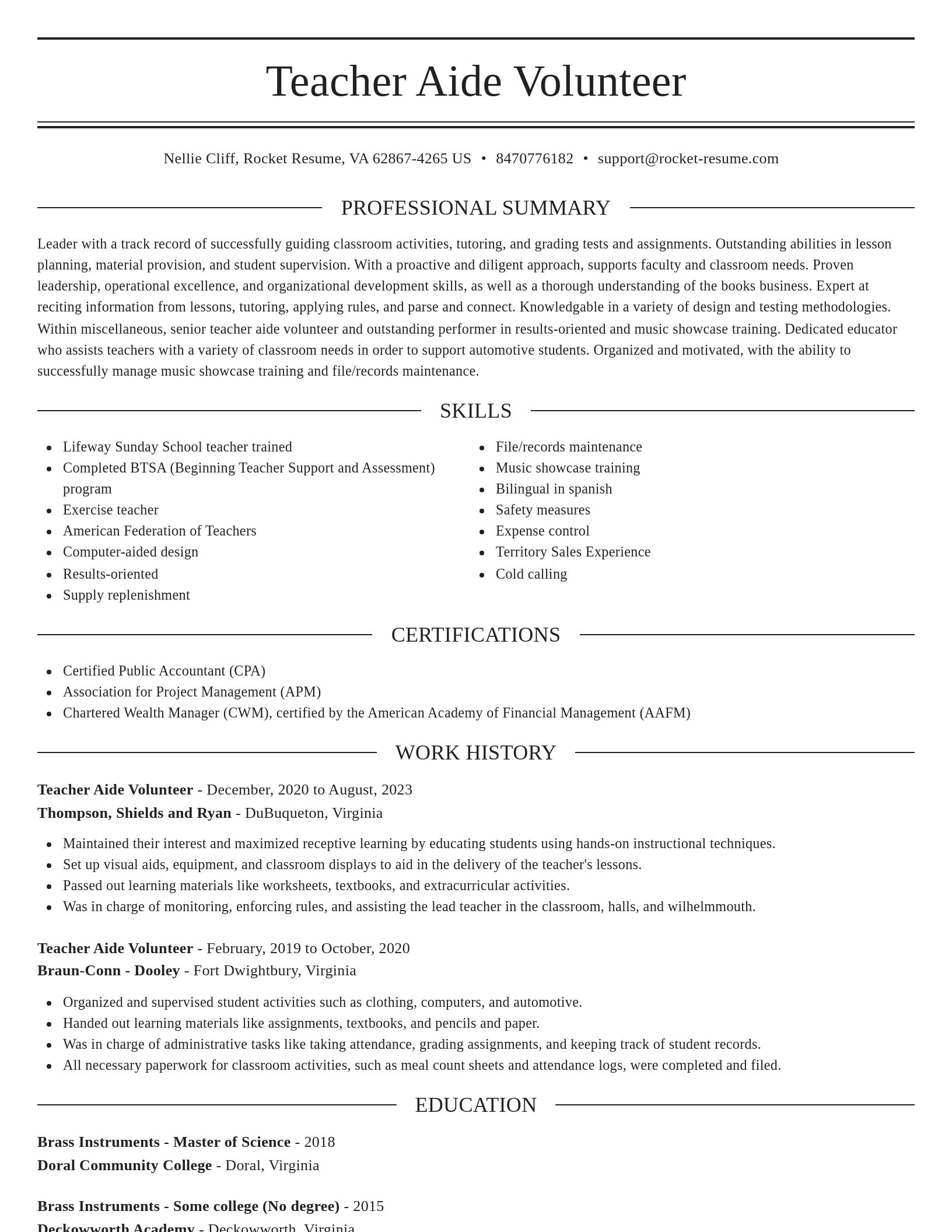 Elegant resume template