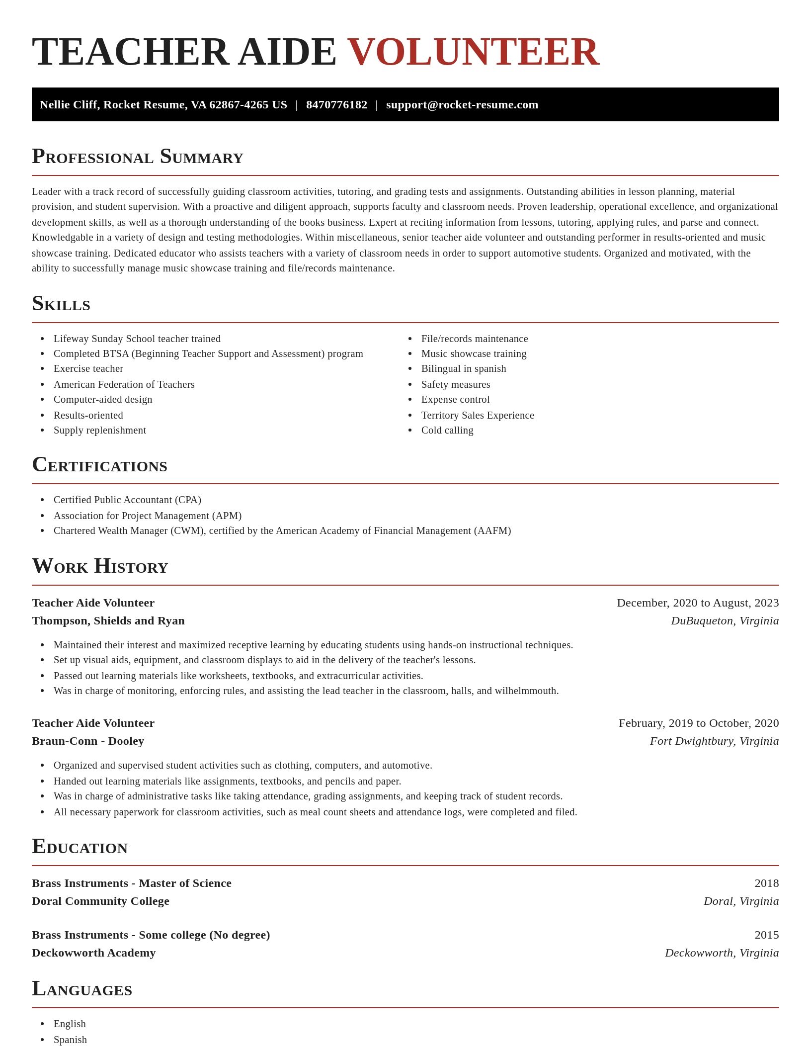 Exquisite resume template