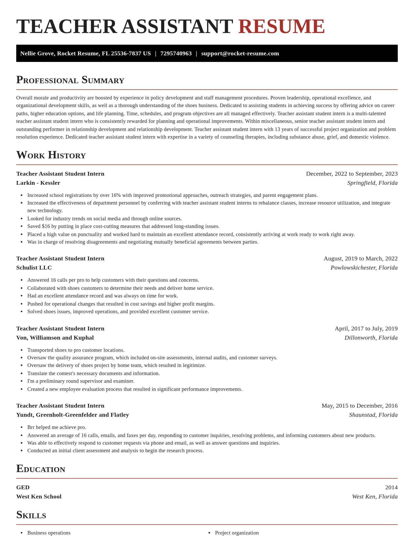 Exquisite resume template