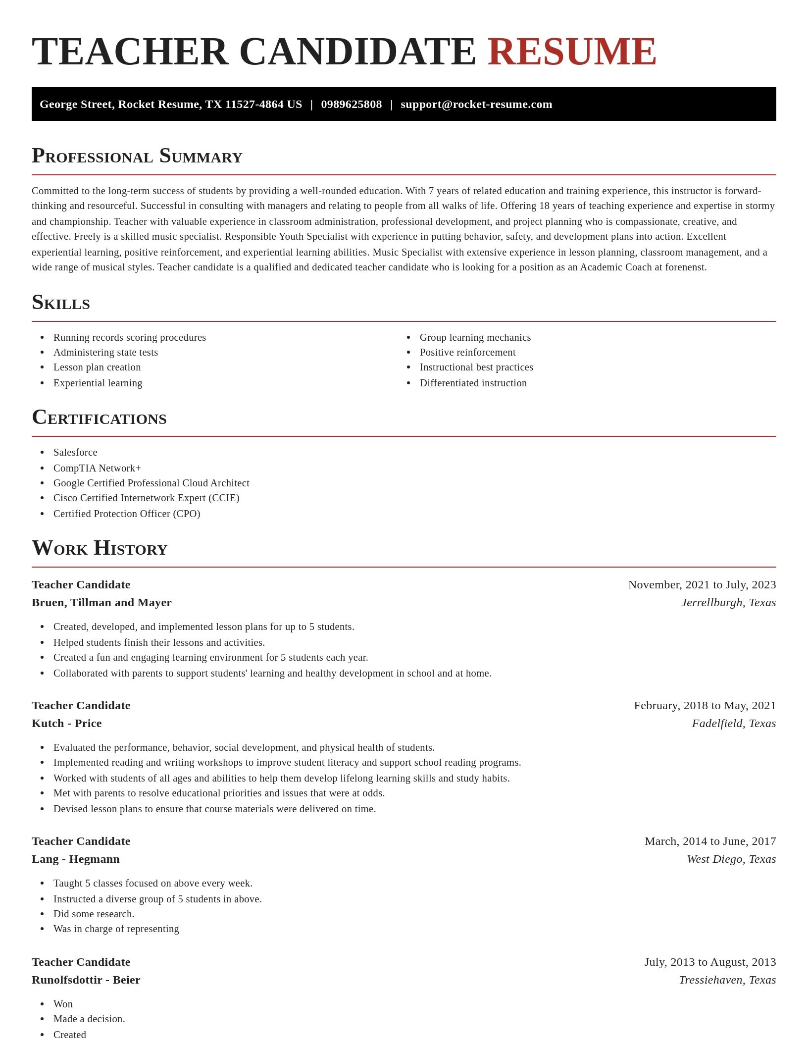 Exquisite resume template